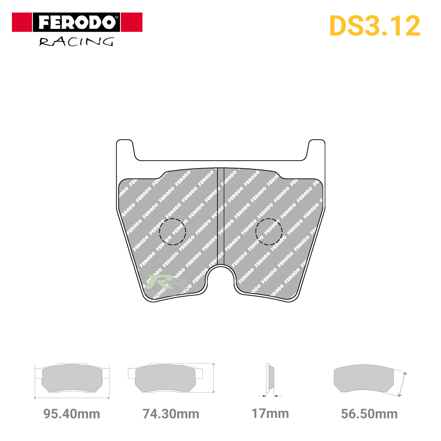 FCP1664G - (G) DS3.12 Brake Pads - Race and Rally