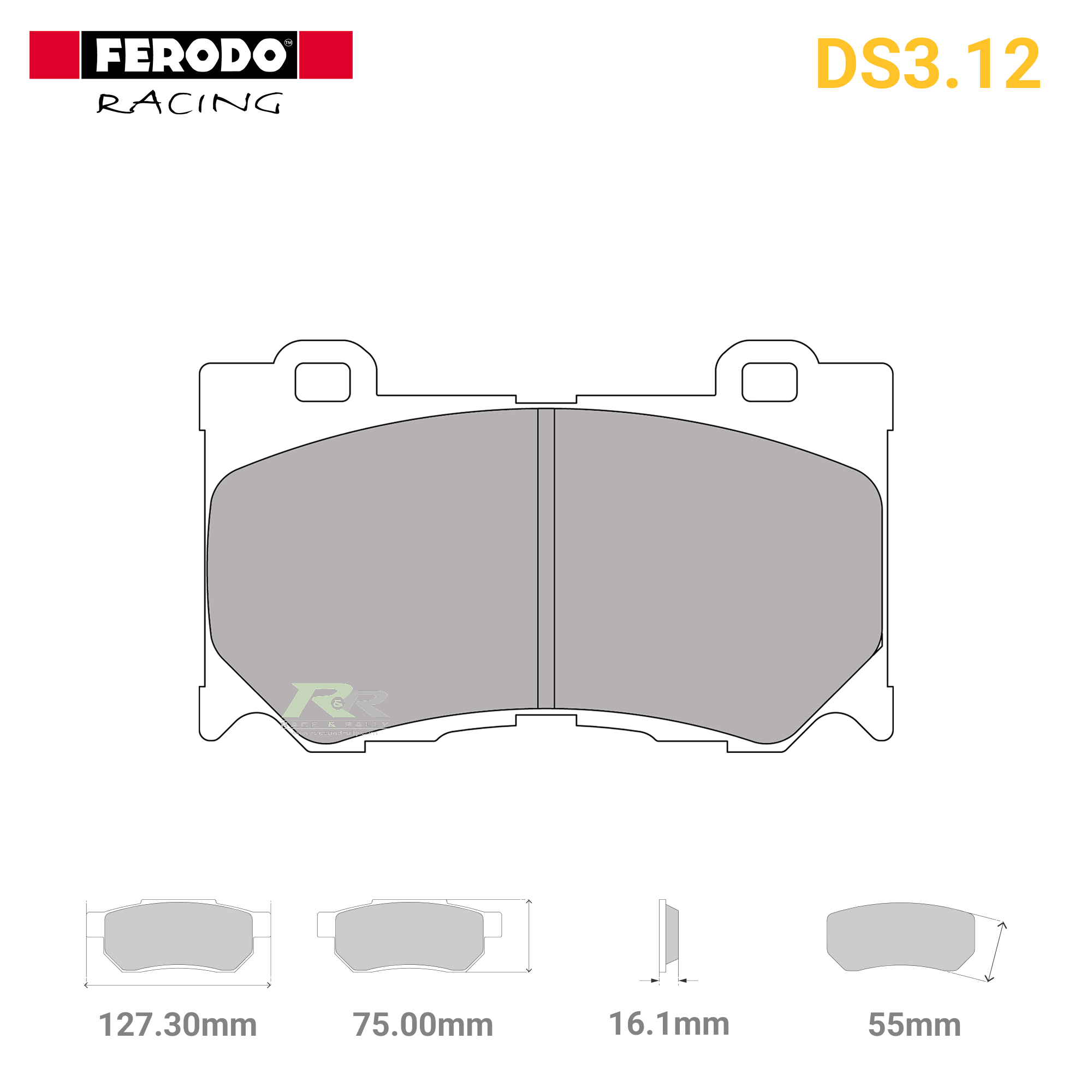 FCP4172G - (G) DS3.12 Brake Pads - Race and Rally
