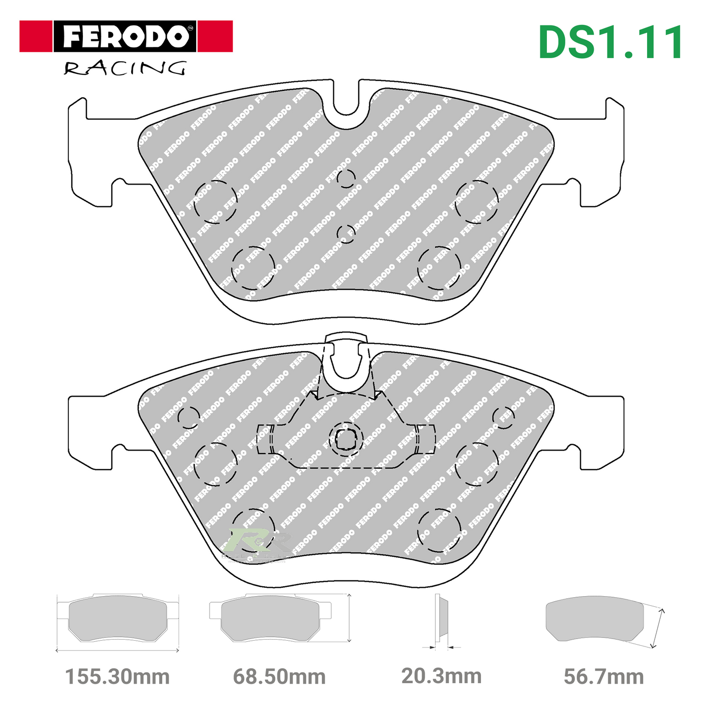 FCP4191W - (W) DS1.11 Brake Pads - Race and Rally
