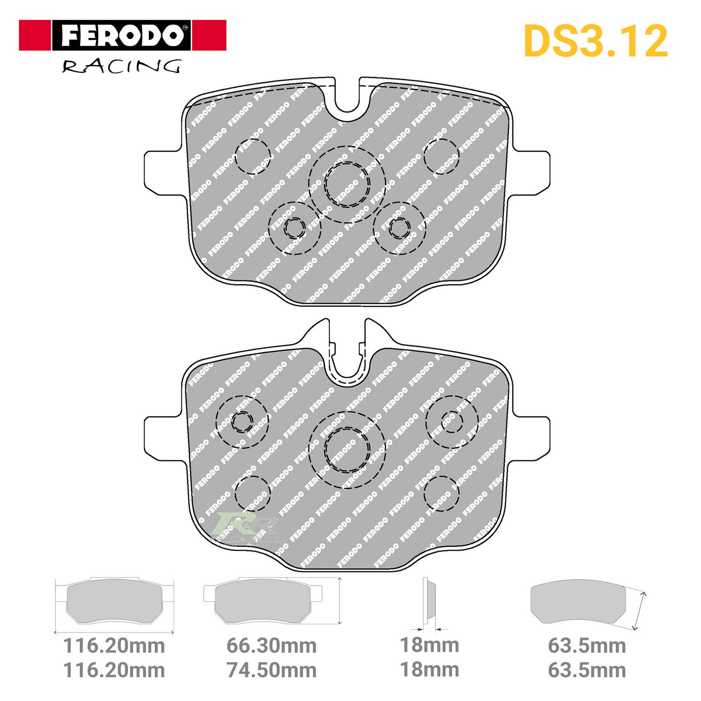 FCP4381G - (G) DS3.12 Brake Pads - Race and Rally