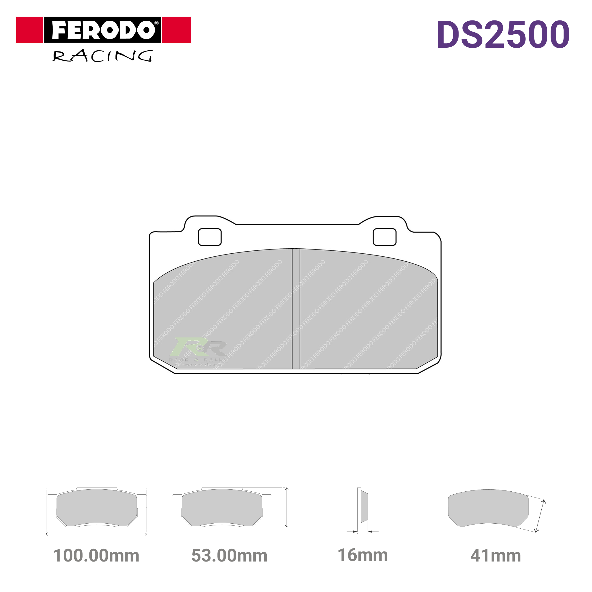 FCP441H - (H) DS2500 Brake Pads - Race and Rally