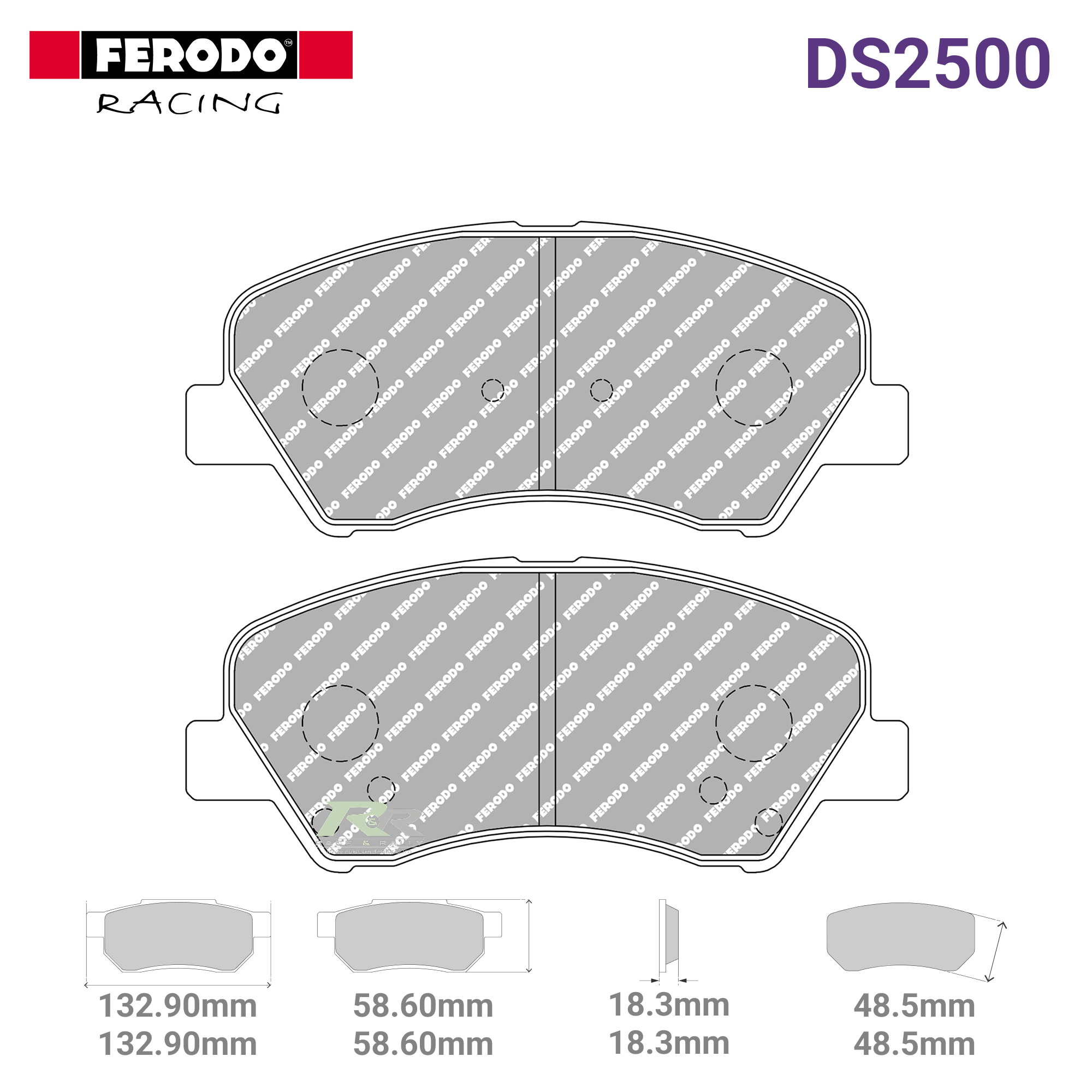 FCP4623H - (H) DS2500 Brake Pads - Race and Rally