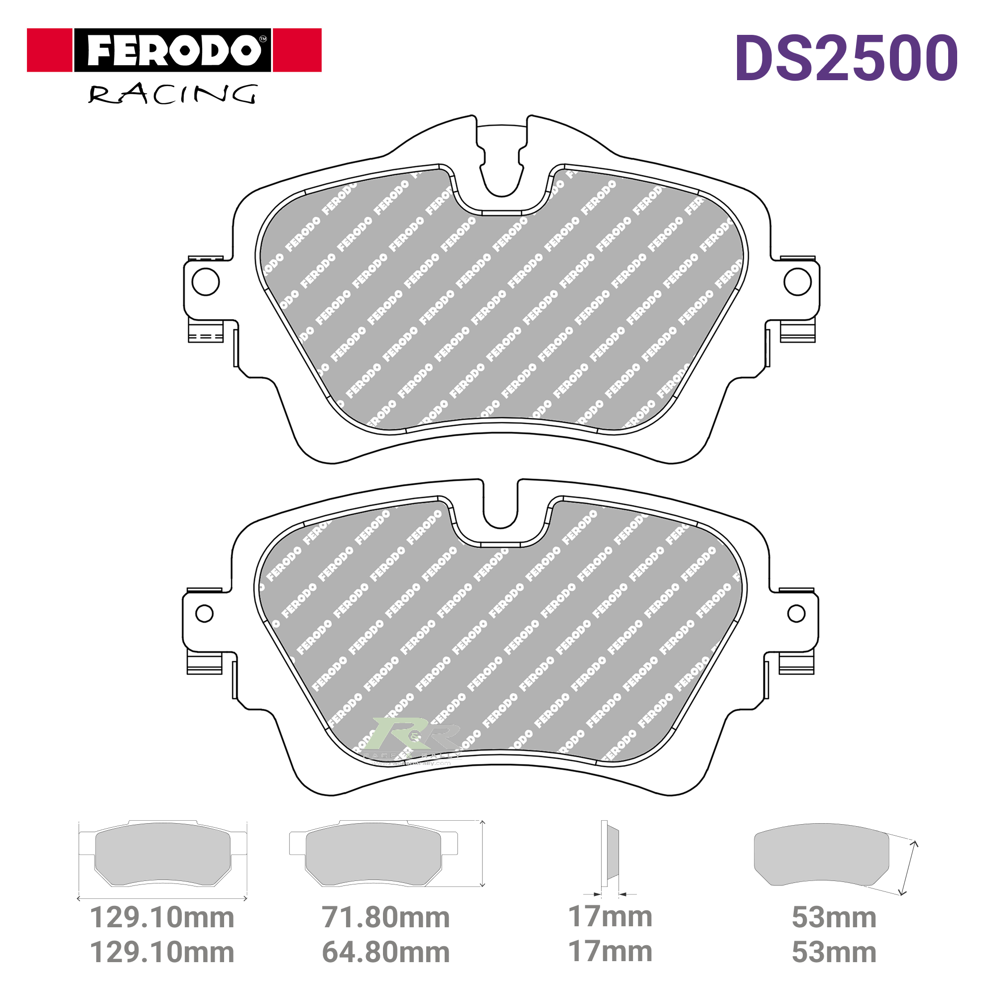 FCP4945H - (H) DS2500 Brake Pads - Race and Rally