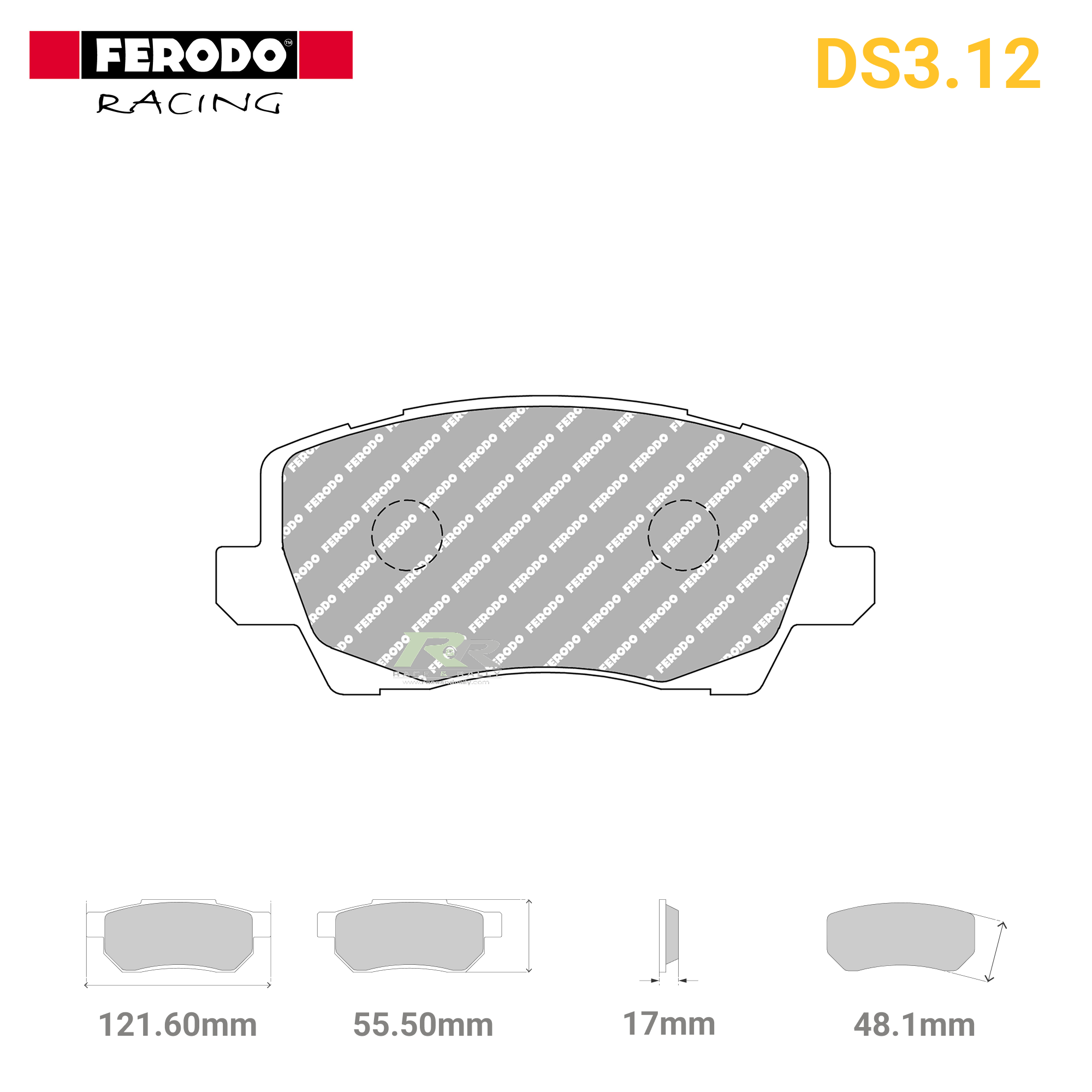 FCP5037G - (G) DS3.12 Brake Pads - Race and Rally
