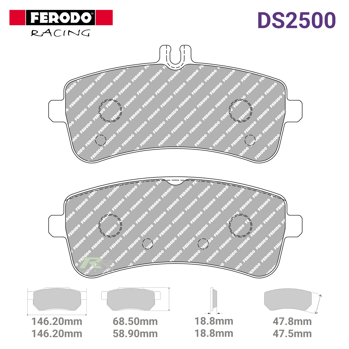 FCP5108H - (H) DS2500 Brake Pads - Race and Rally