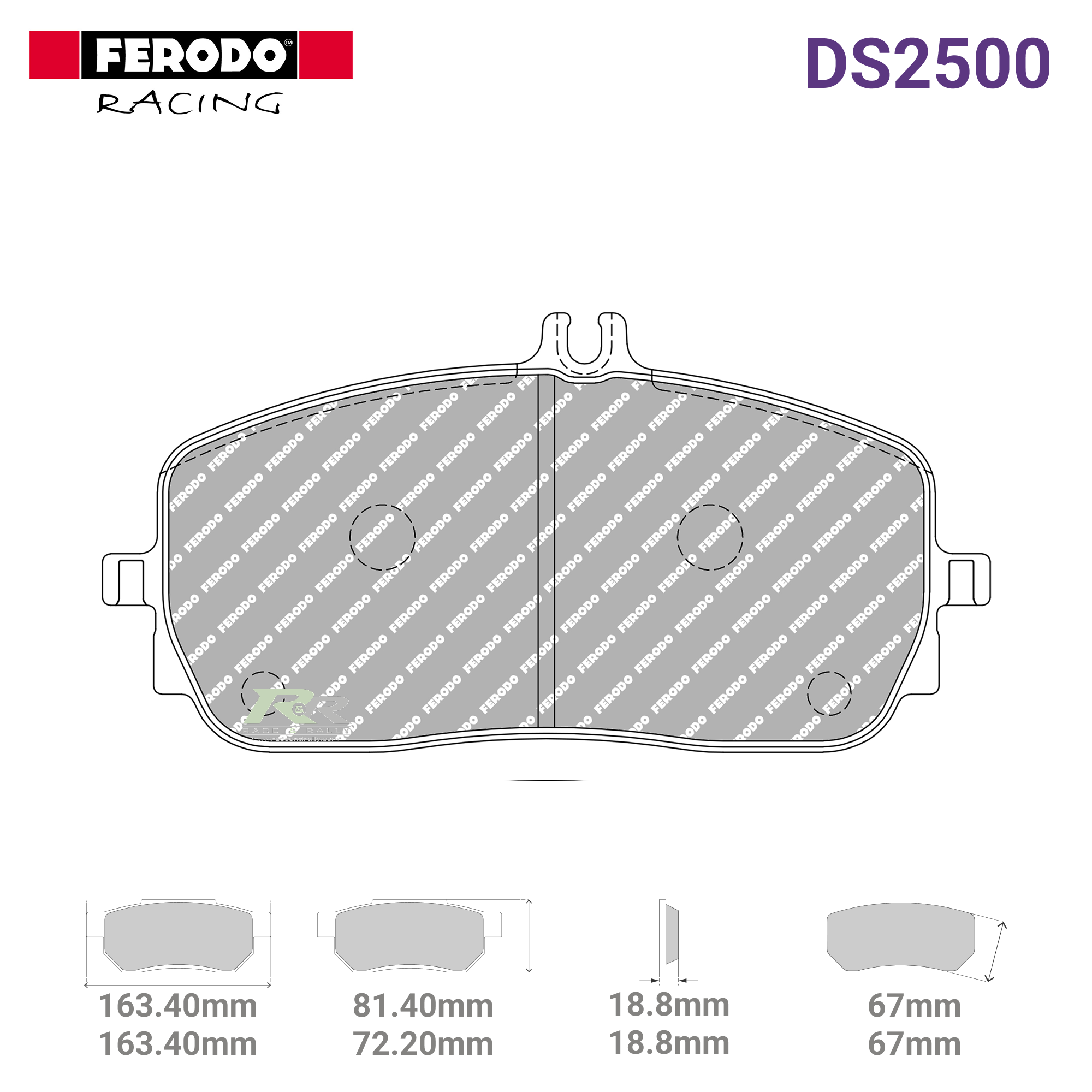 FCP5179H - (H) DS2500 Brake Pads - Race and Rally