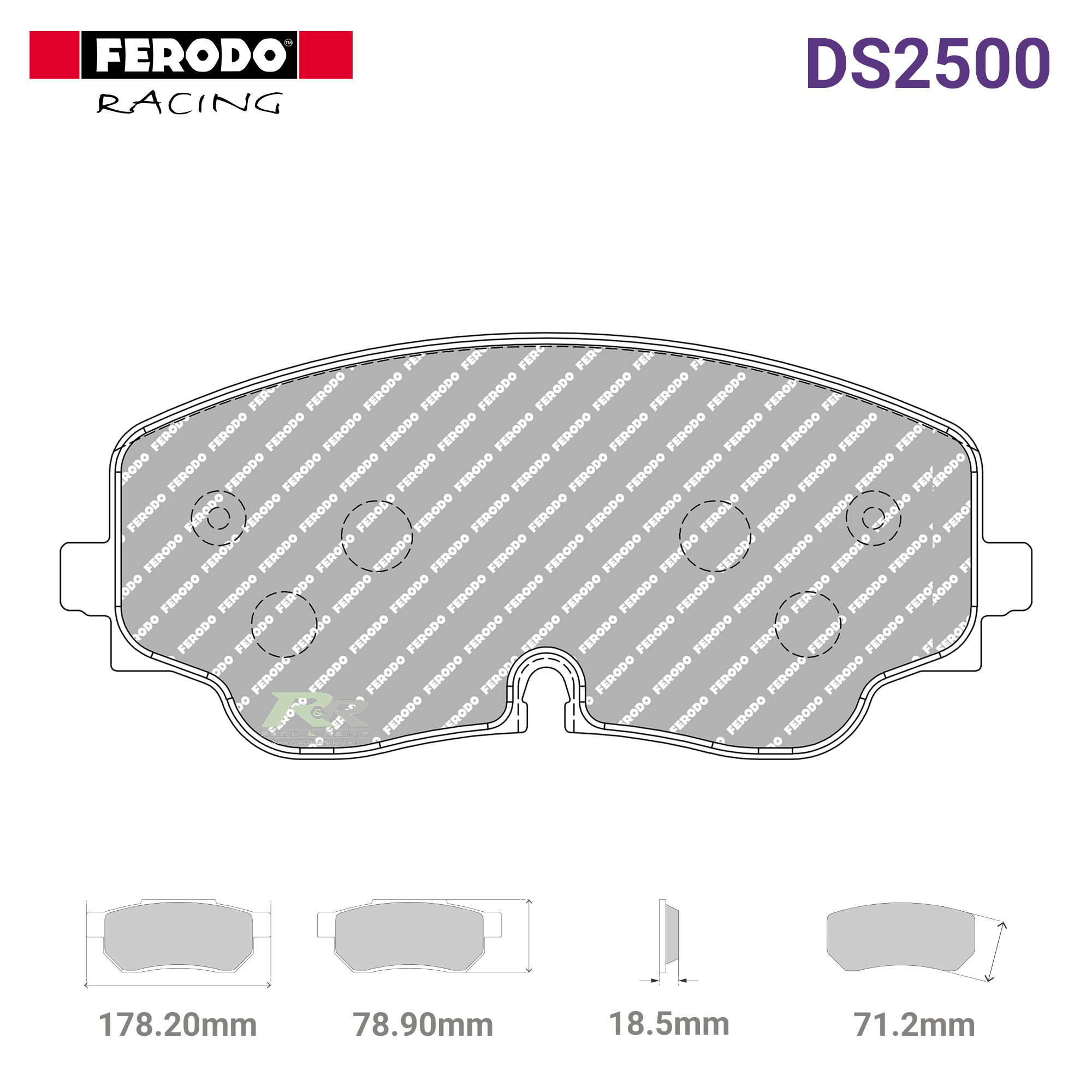 FCP5358H - (H) DS2500 Brake Pads - Race and Rally