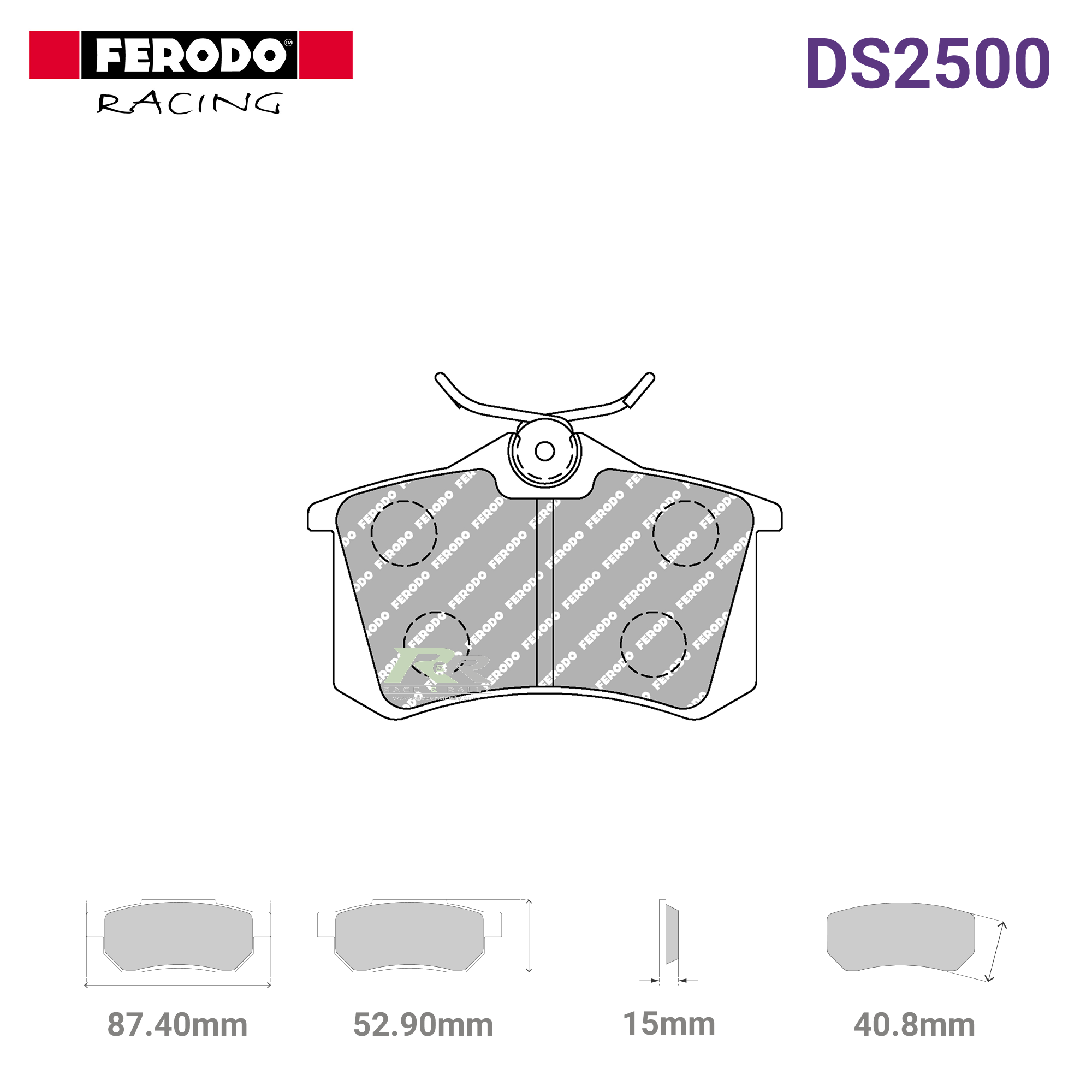 FCP541H - (H) DS2500 Brake Pads - Race and Rally