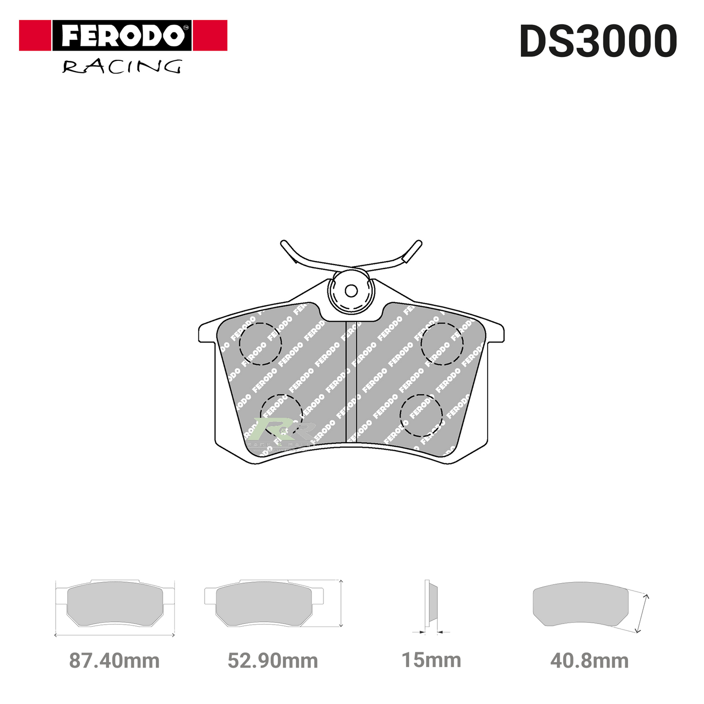 FCP541R - (R) DS3000 Brake Pads - Race and Rally