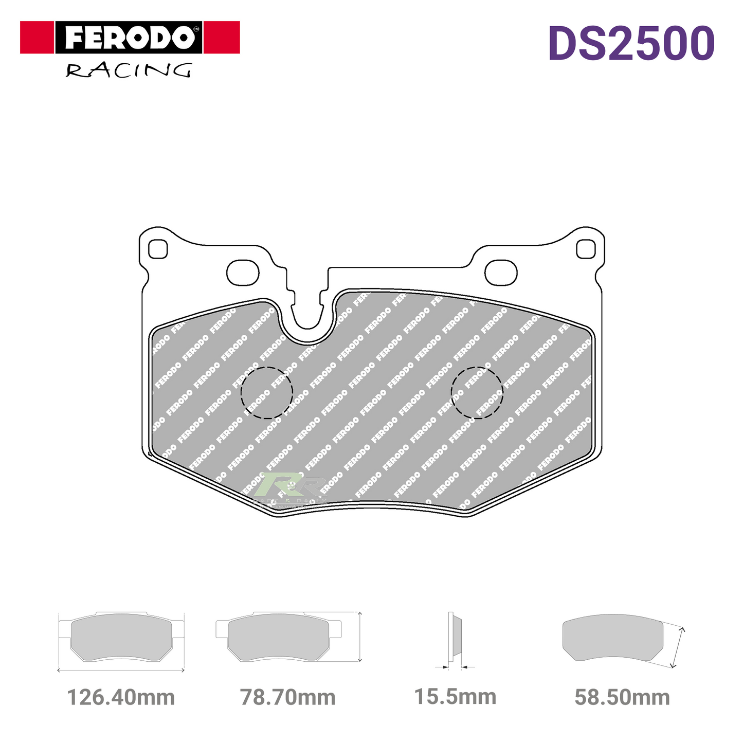 FCP5537H - (H) DS2500 Brake Pads - Race and Rally