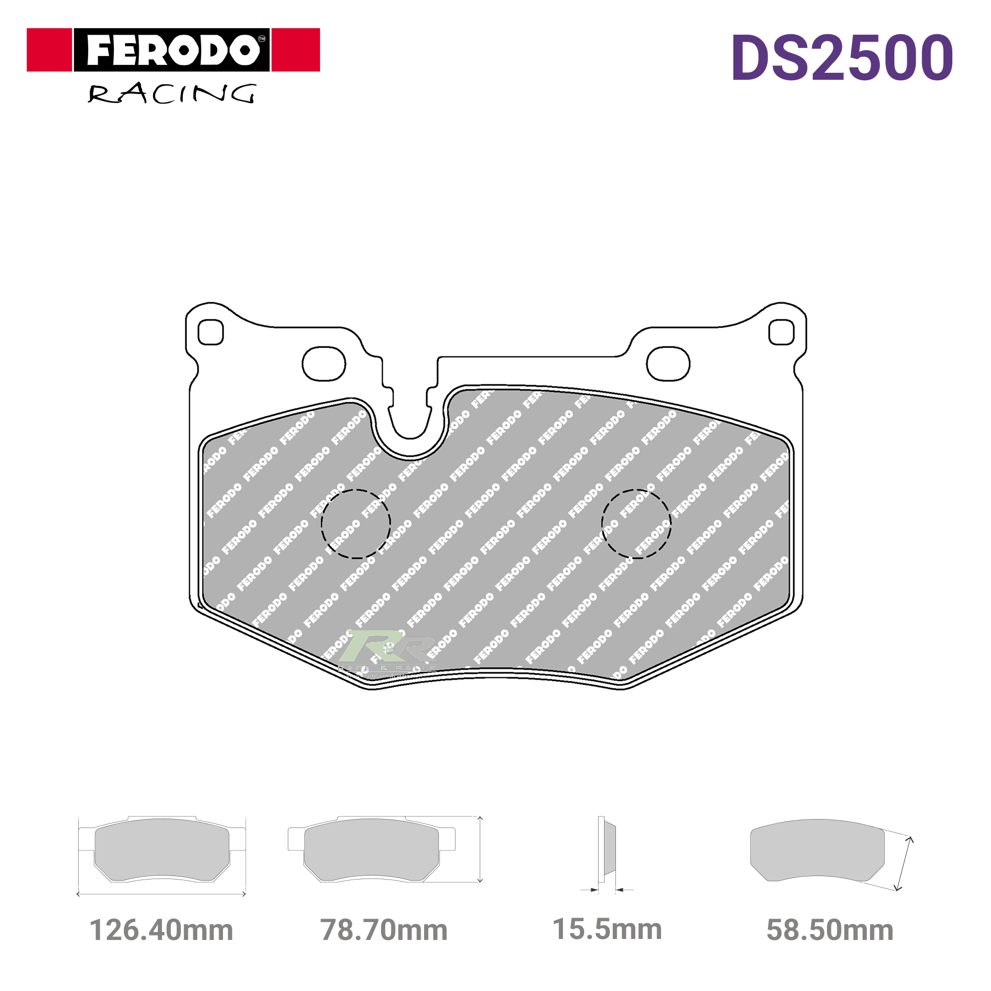 FCP5537H - (H) DS2500 Brake Pads - Race and Rally