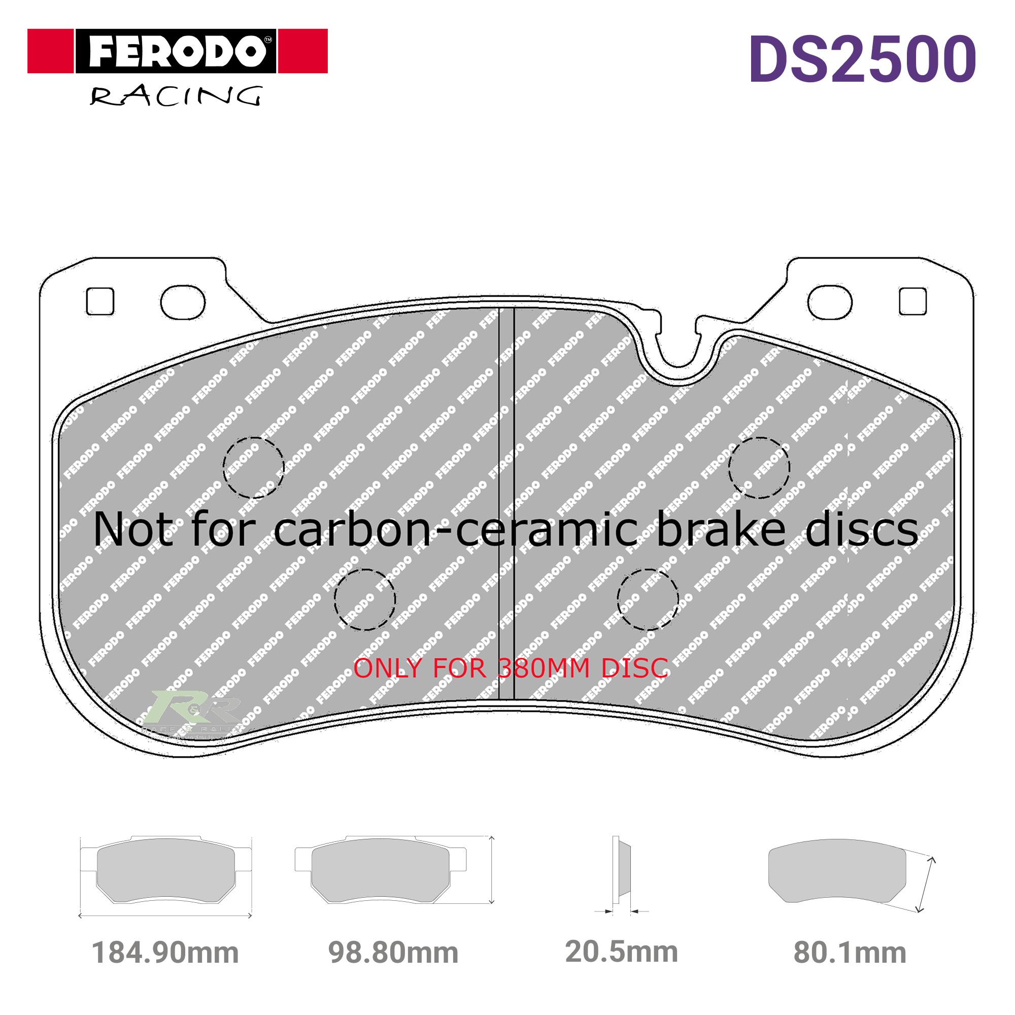 FCP5546H - (H) DS2500 Brake Pads - Race and Rally