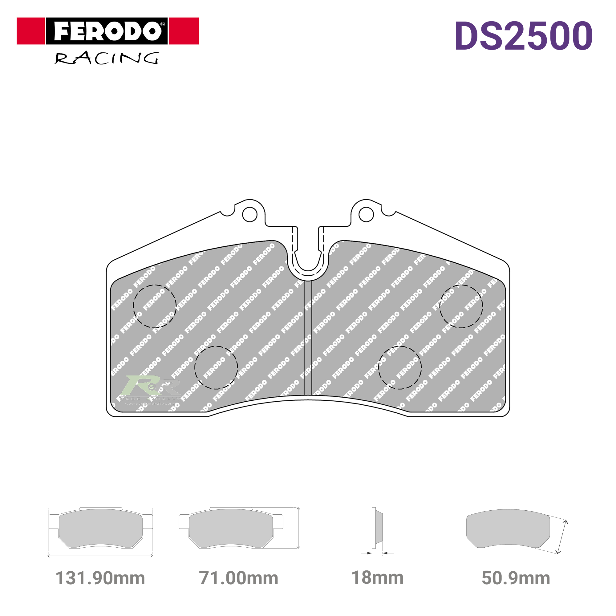 FCP560H - (H) DS2500 Brake Pads - Race and Rally
