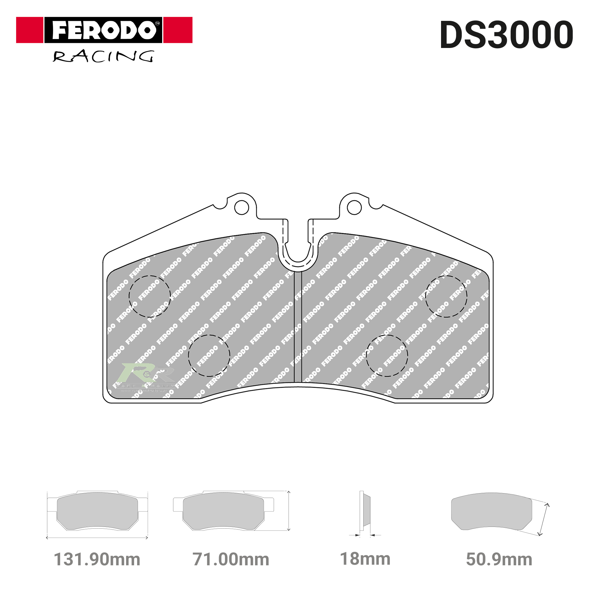 FCP560R - (R) DS3000 Brake Pads - Race and Rally