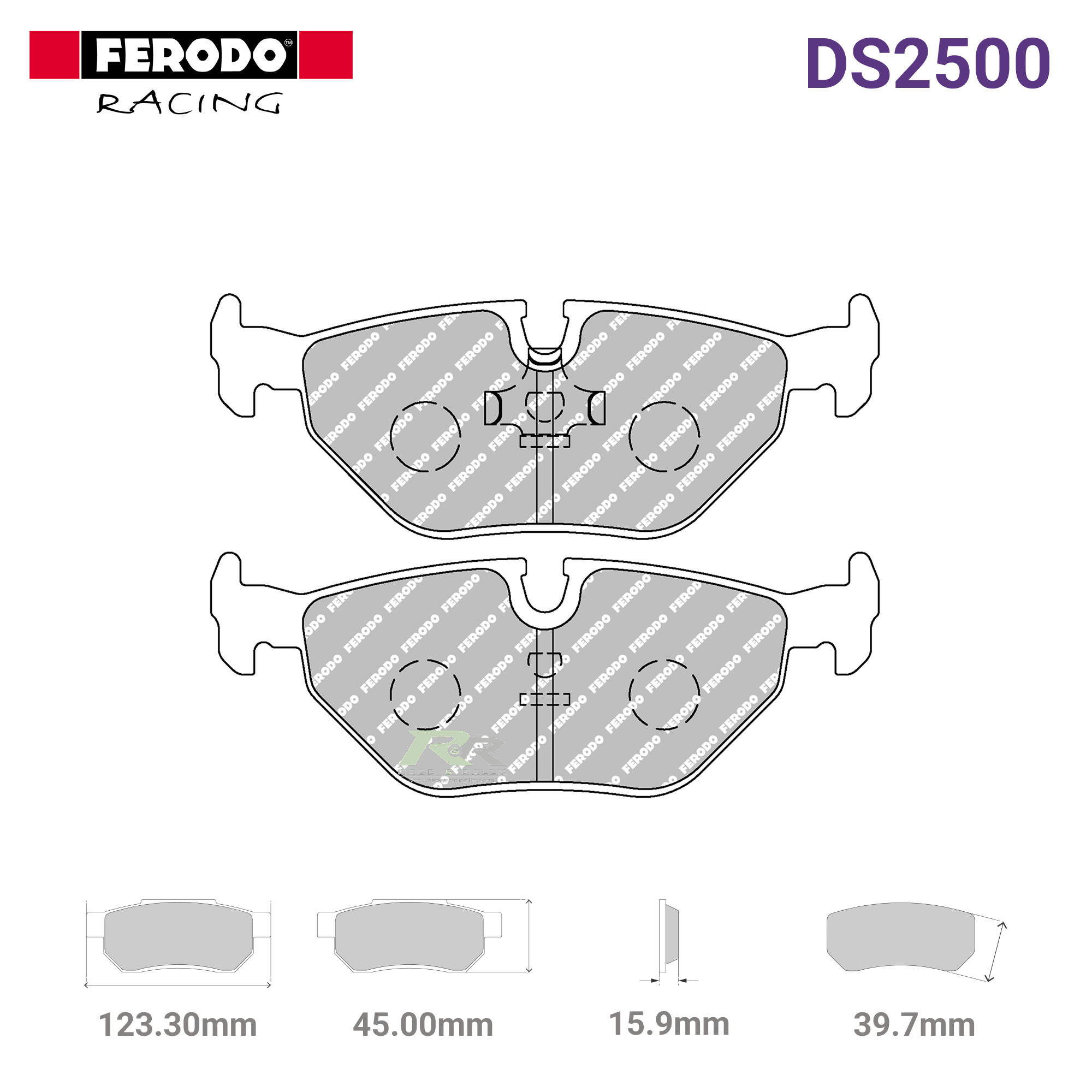 FCP578H - (H) DS2500 Brake Pads - Race and Rally
