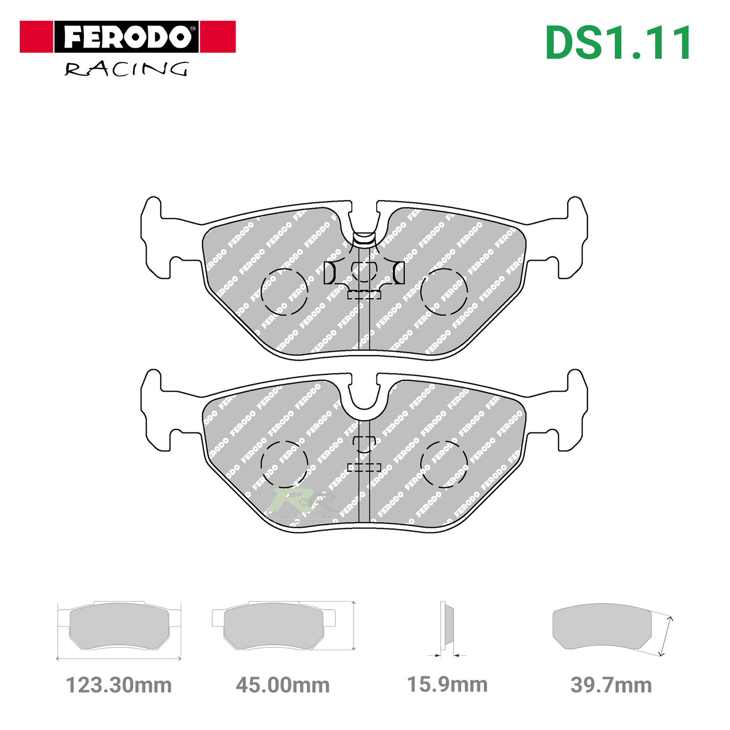 FCP578W - (W) DS1.11 Brake Pads - Race and Rally