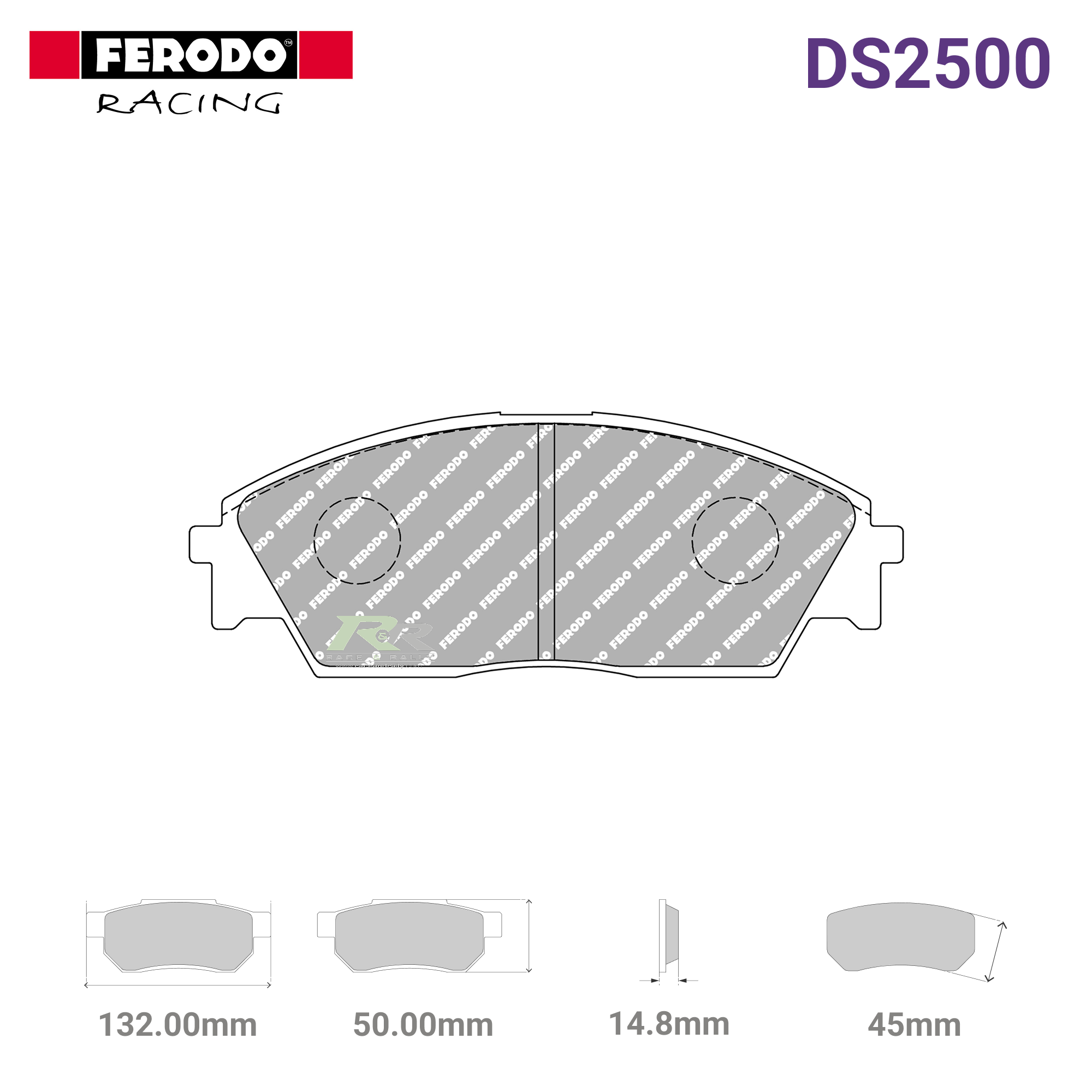 FCP598H - (H) DS2500 Brake Pads - Race and Rally