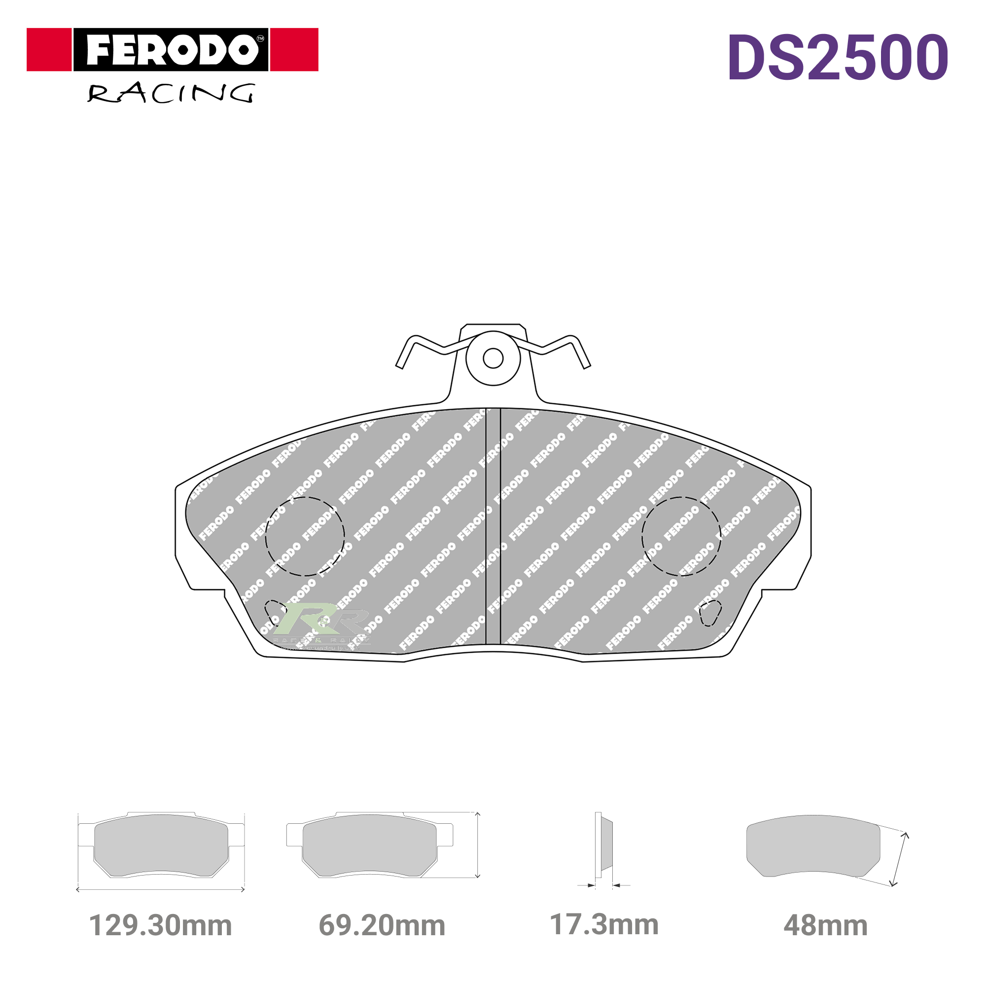 FCP613H - (H) DS2500 Brake Pads - Race and Rally
