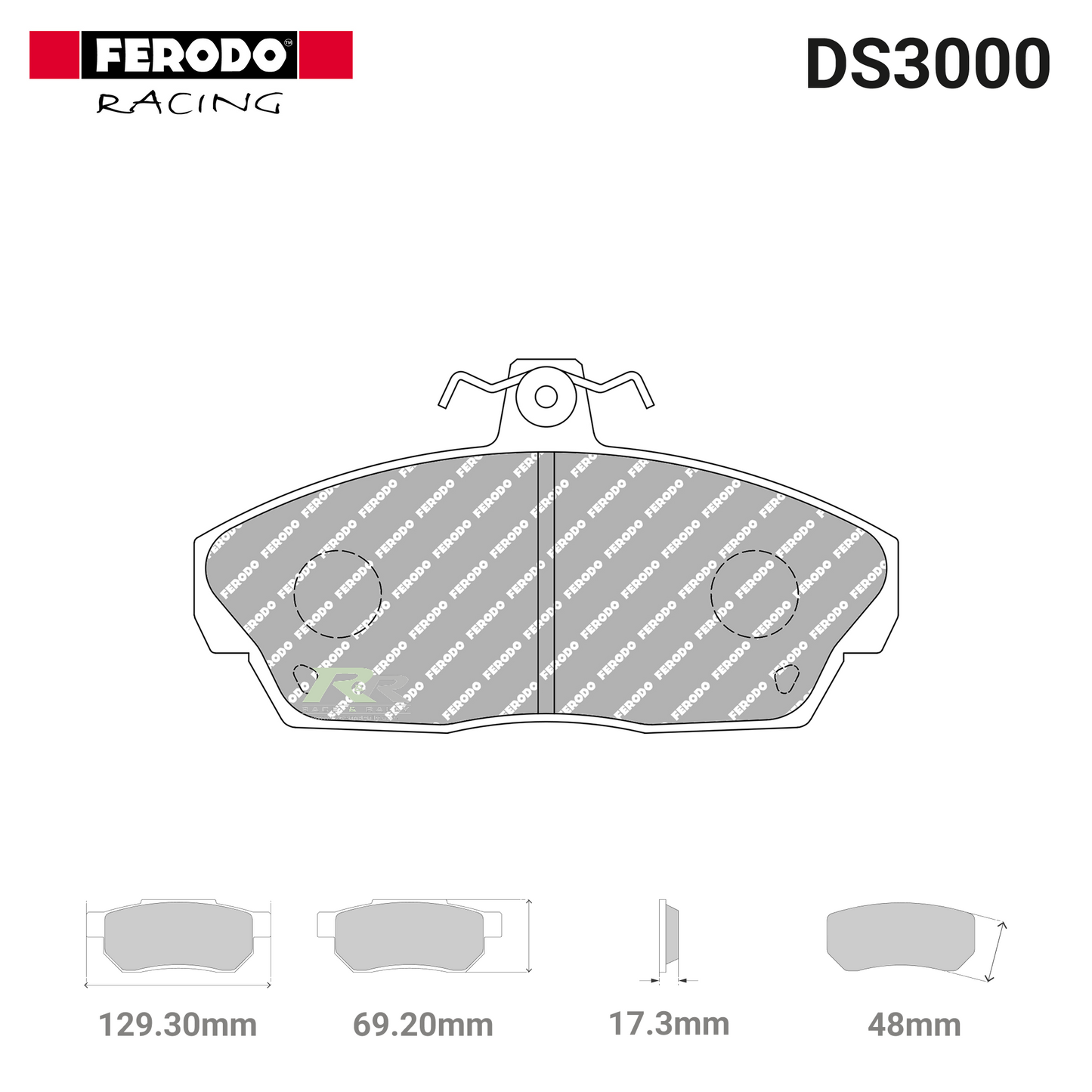 FCP613R - (R) DS3000 Brake Pads - Race and Rally