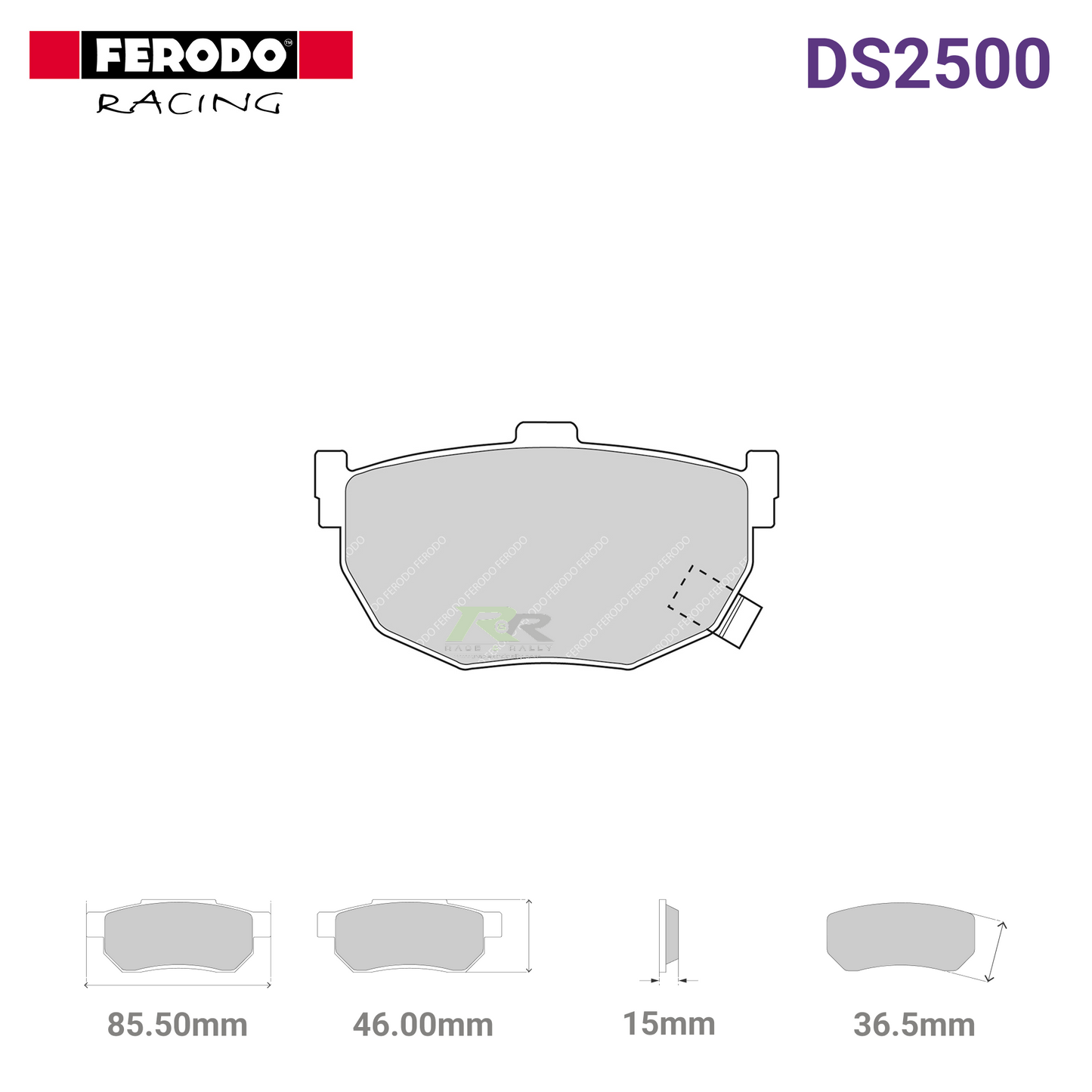 FCP638H - (H) DS2500 Brake Pads - Race and Rally