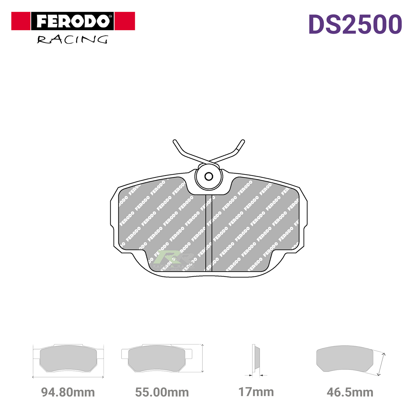 FCP660H - (H) DS2500 Brake Pads - Race and Rally