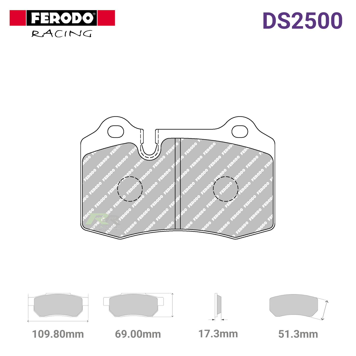 FCP721H - (H) DS2500 Brake Pads - Race and Rally