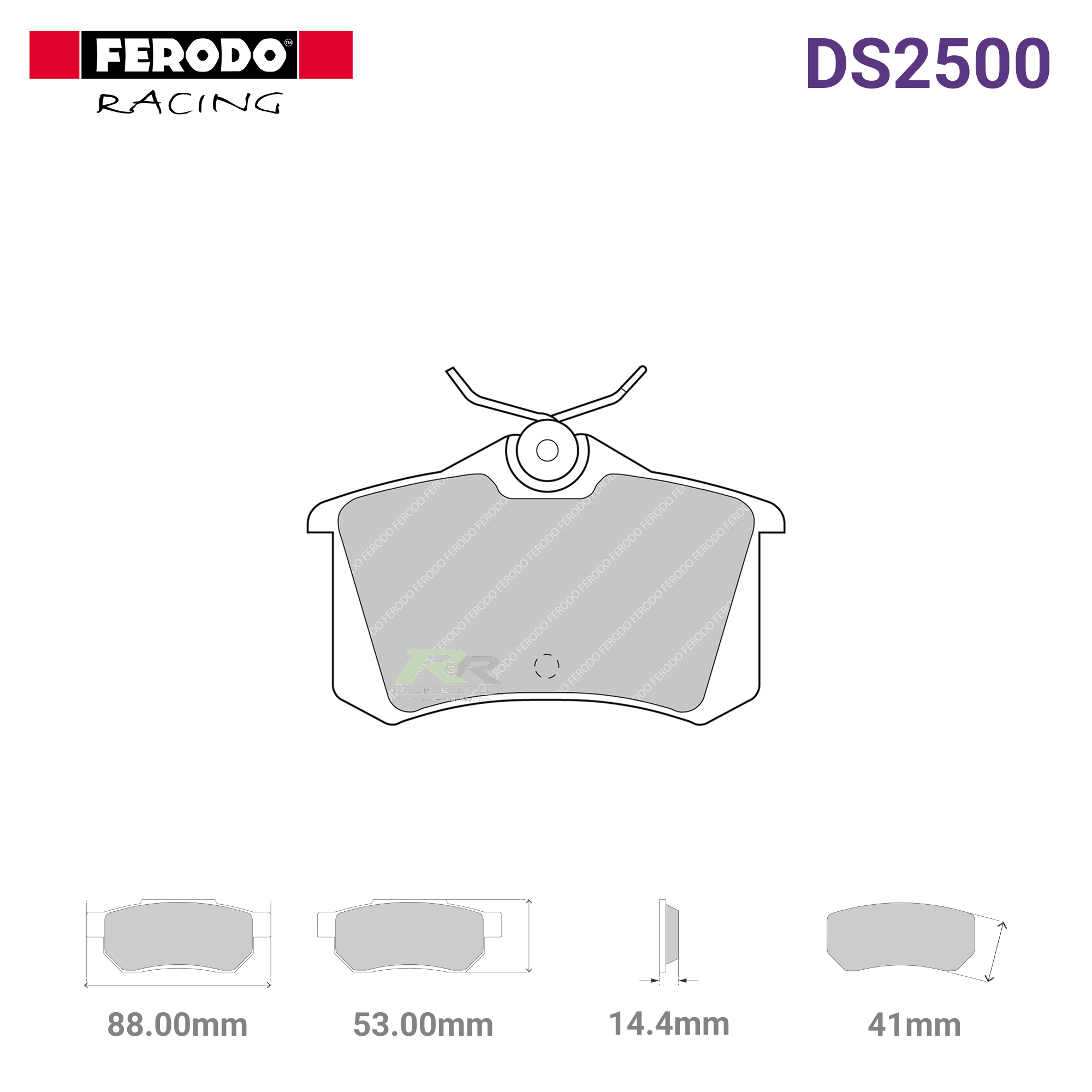 FCP726H - (H) DS2500 Brake Pads - Race and Rally