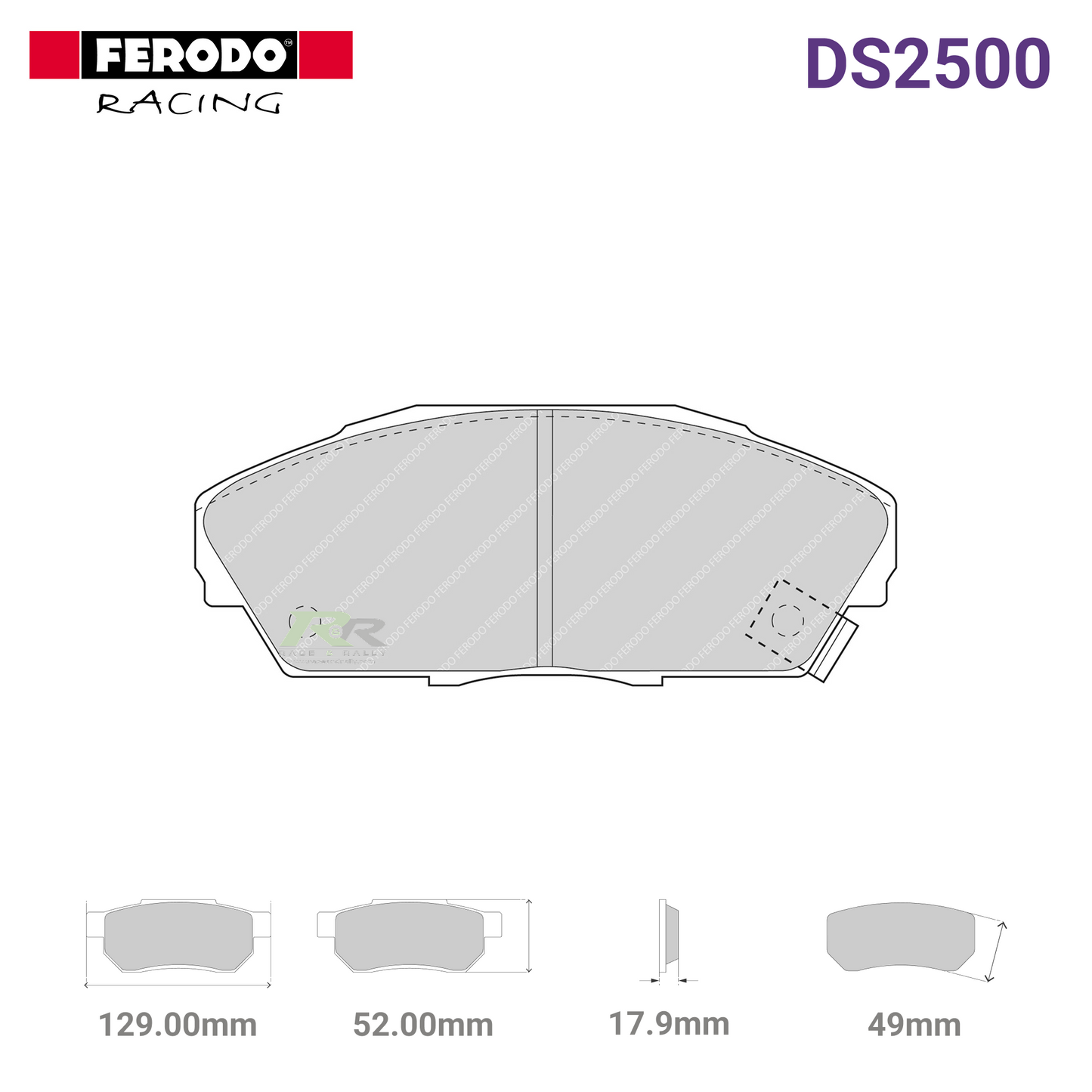 FCP748H - (H) DS2500 Brake Pads - Race and Rally