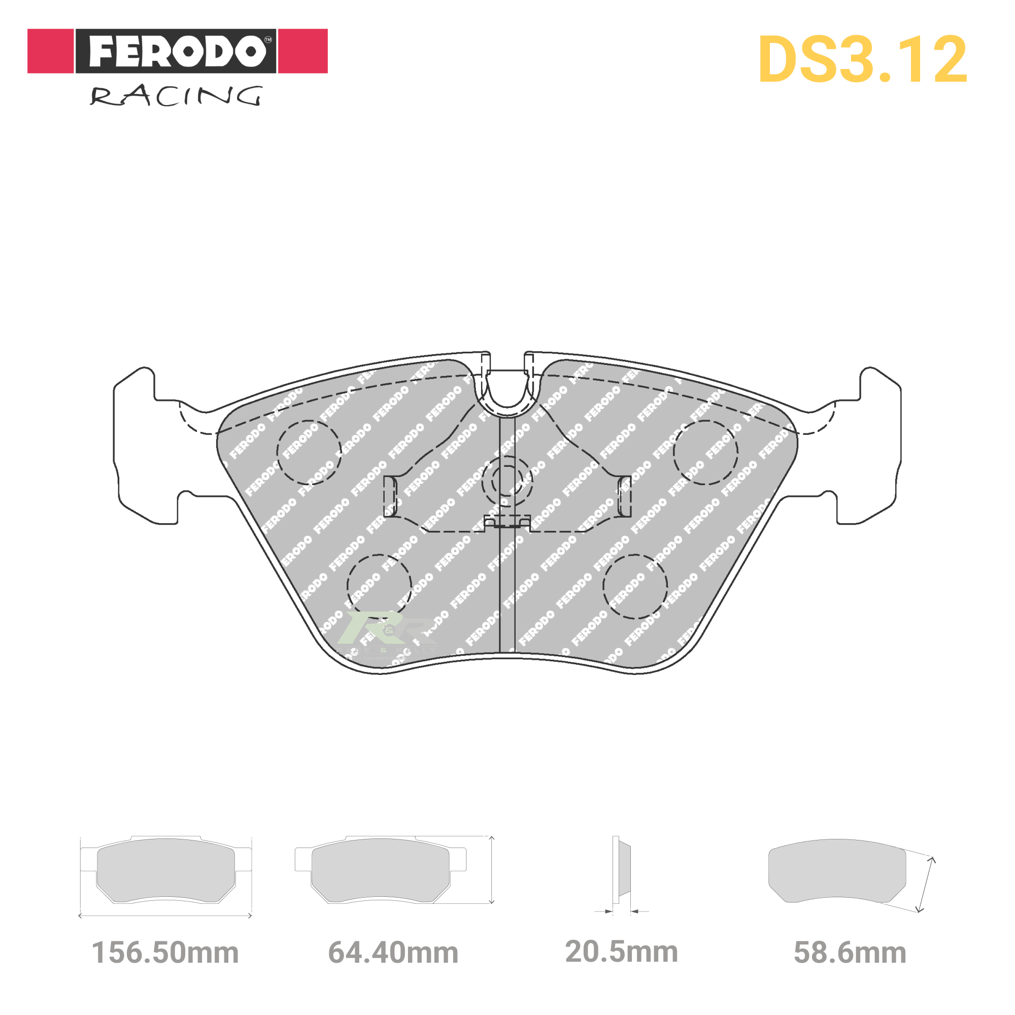 FCP779G - (G) DS3.12 Brake Pads - Race and Rally