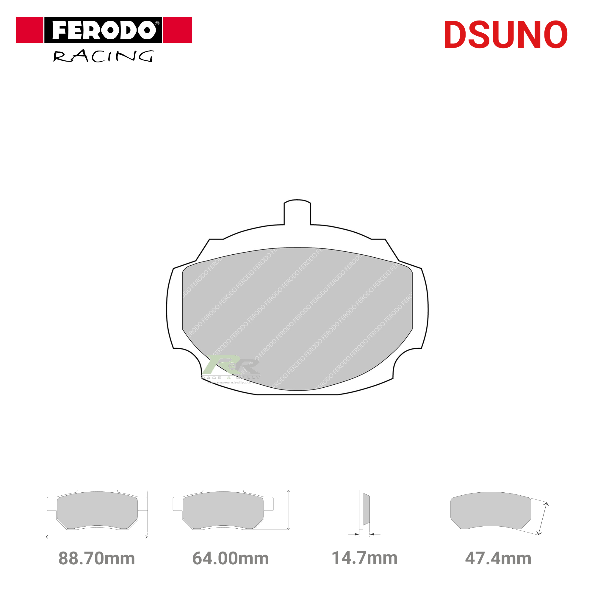 FCP823Z - (Z) Dsuno Brake Pads - Race and Rally
