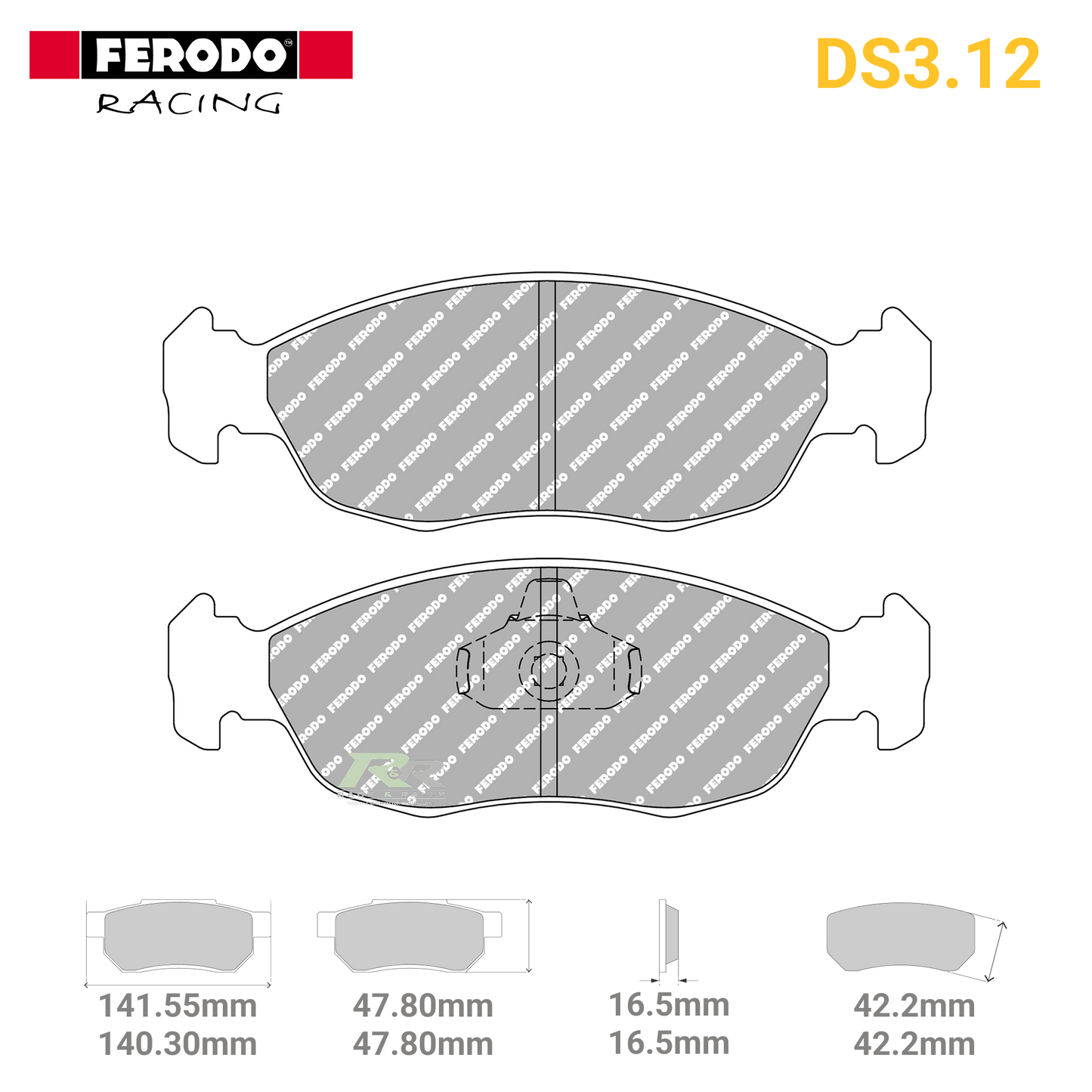 FCP876G - (G) DS3.12 Brake Pads - Race and Rally