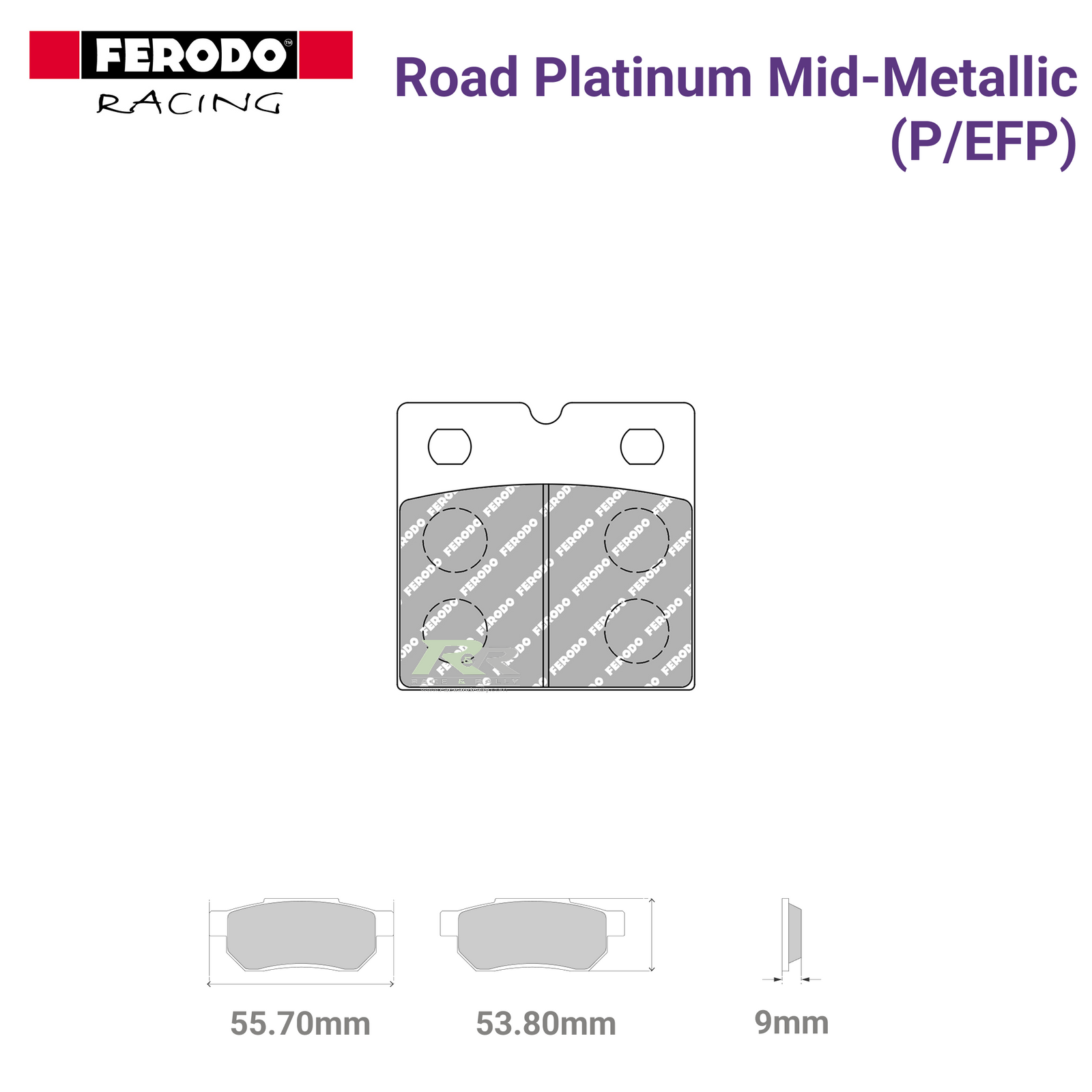 FDB108P - (P/EFP) - Road Platnium Mid-Metallic Motorcycle Brake Pads - Race and Rally