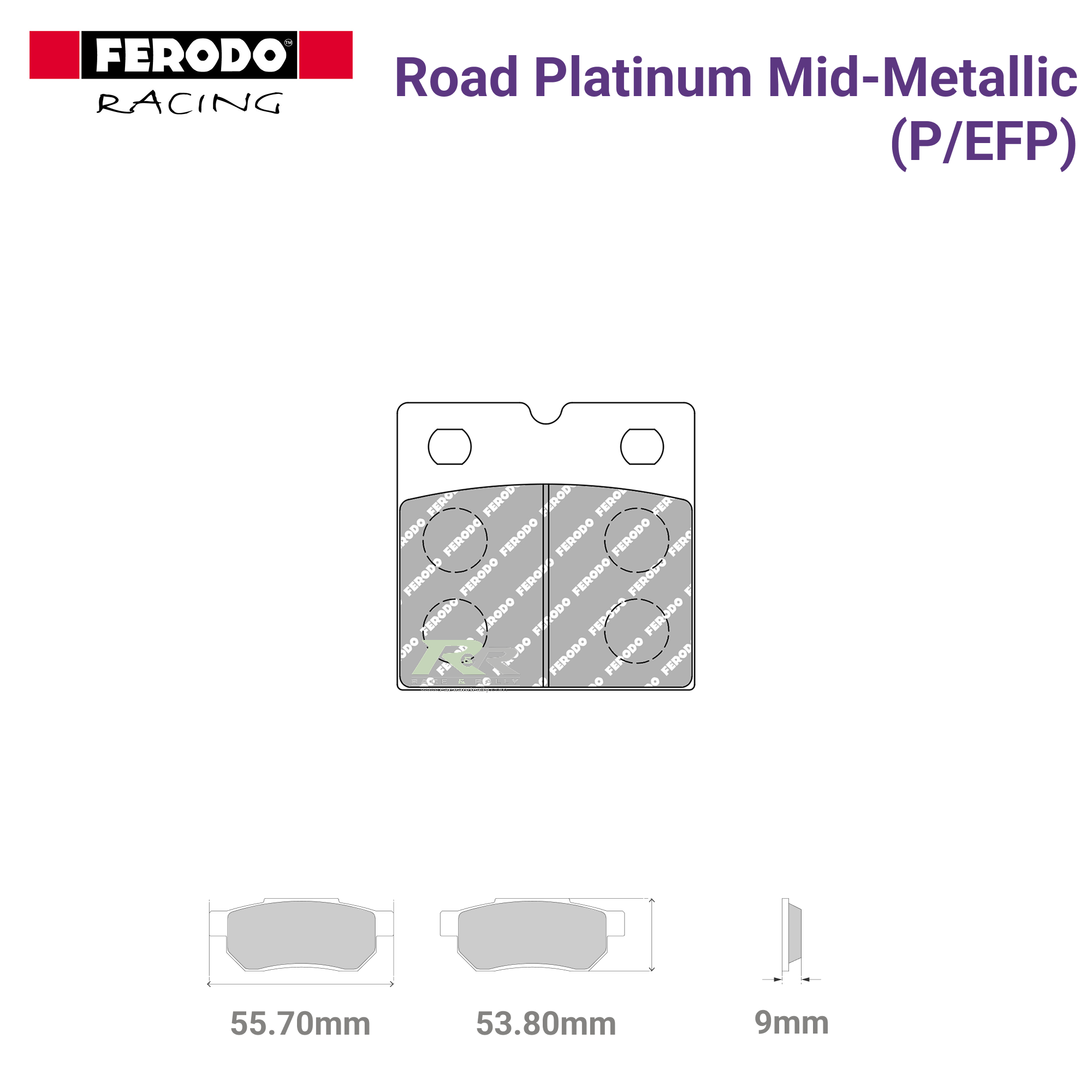 FDB108P - (P/EFP) - Road Platnium Mid-Metallic Motorcycle Brake Pads - Race and Rally