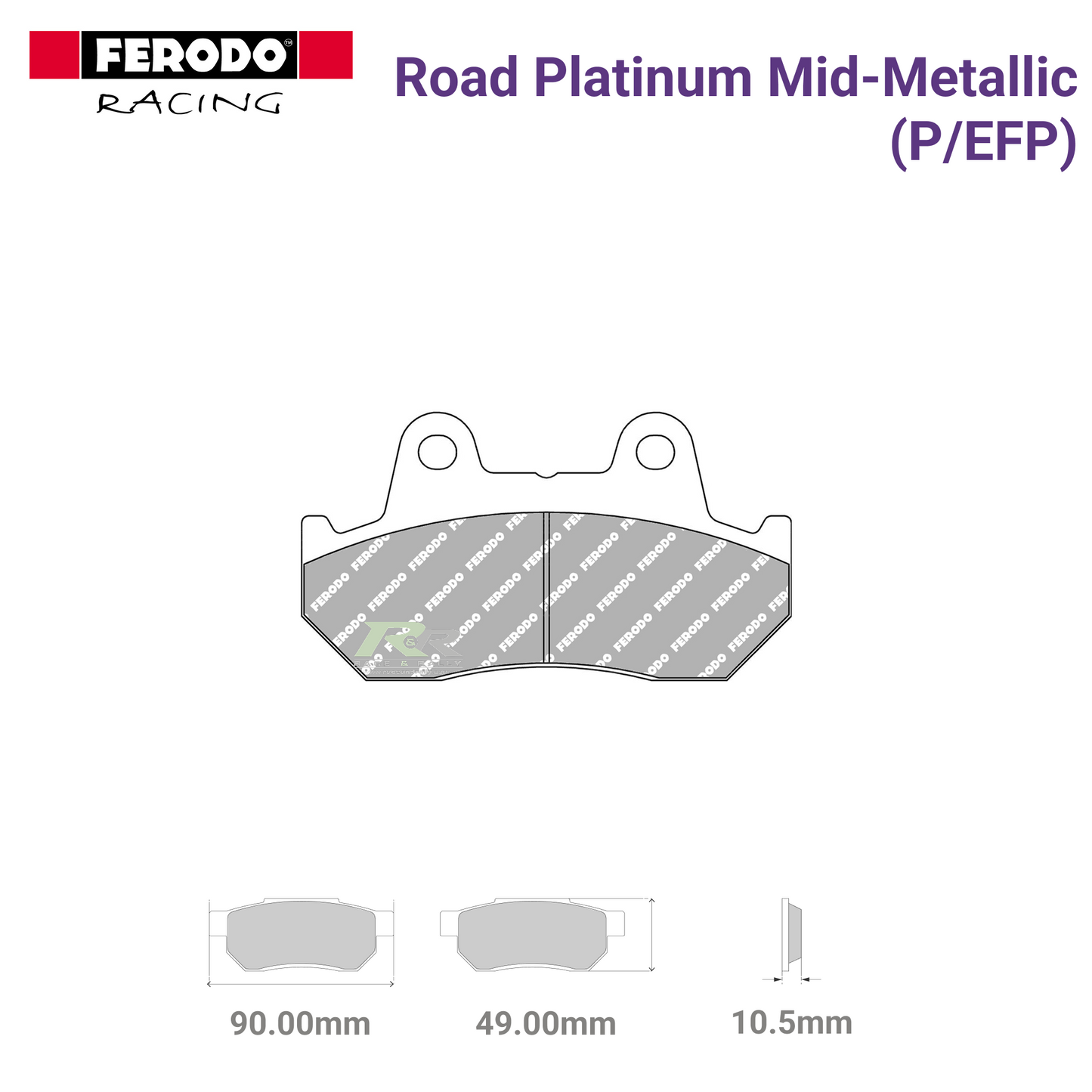 FDB244P - (P/EFP) - Road Platnium Mid-Metallic Motorcycle Brake Pads