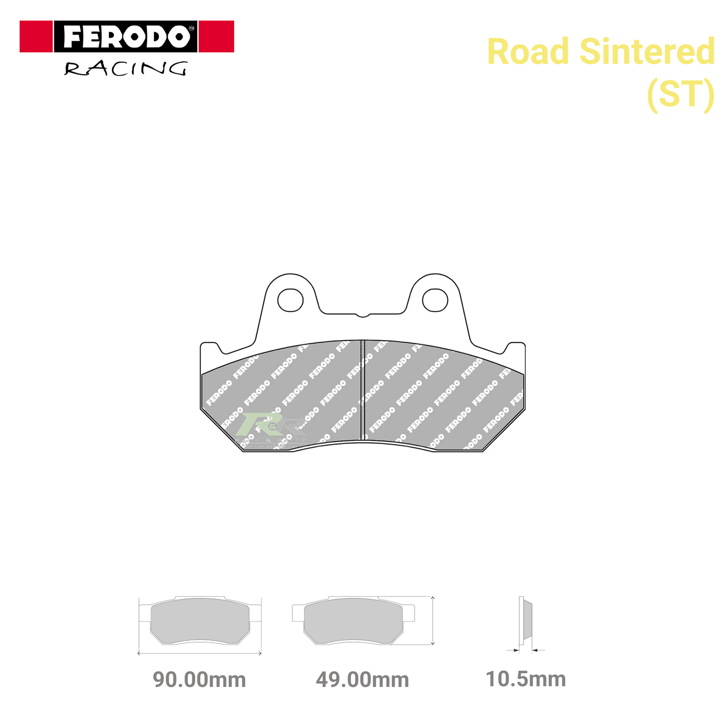FDB244ST - (ST) - Road Sintered Motorcycle Brake Pads