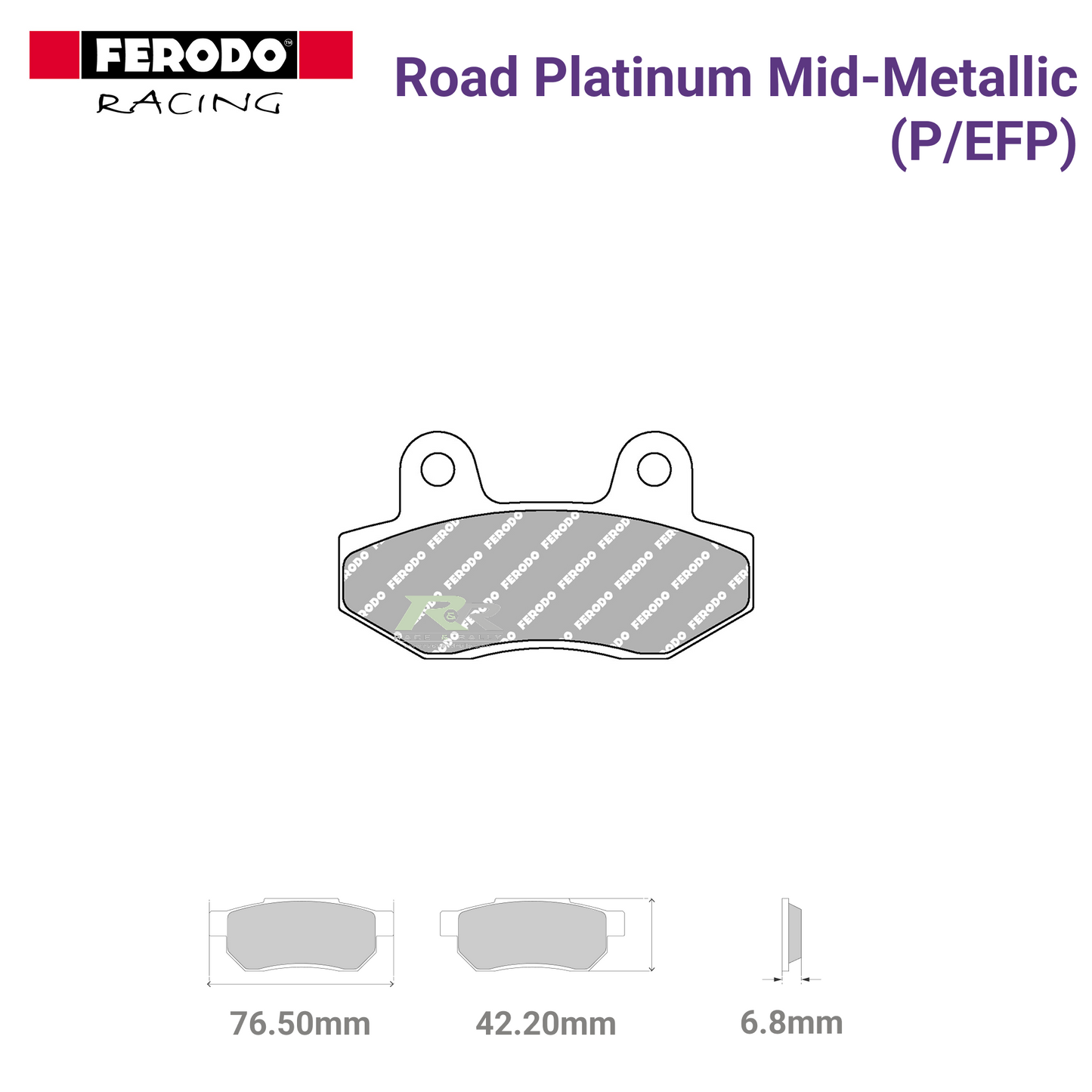 FDB312P - (P/EFP) - Road Platnium Mid-Metallic Motorcycle Brake Pads