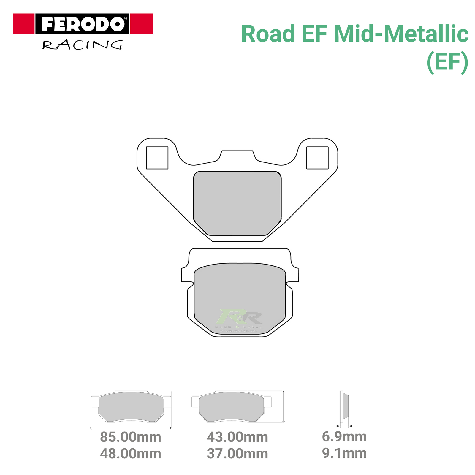 FDB313EF - (EF) - Road EF Mid-Metallic Motorcycle Brake Pads