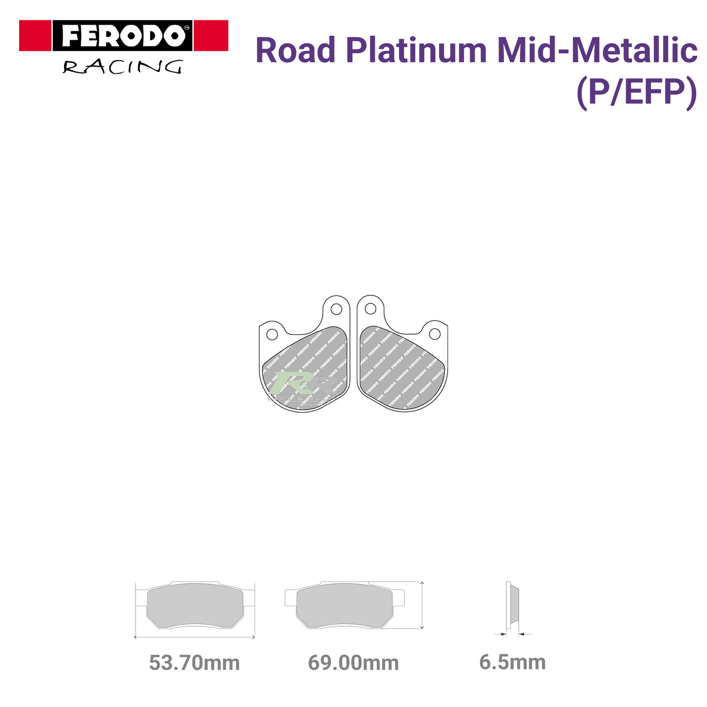 FDB333P - (P/EFP) - Road Platnium Mid-Metallic Motorcycle Brake Pads