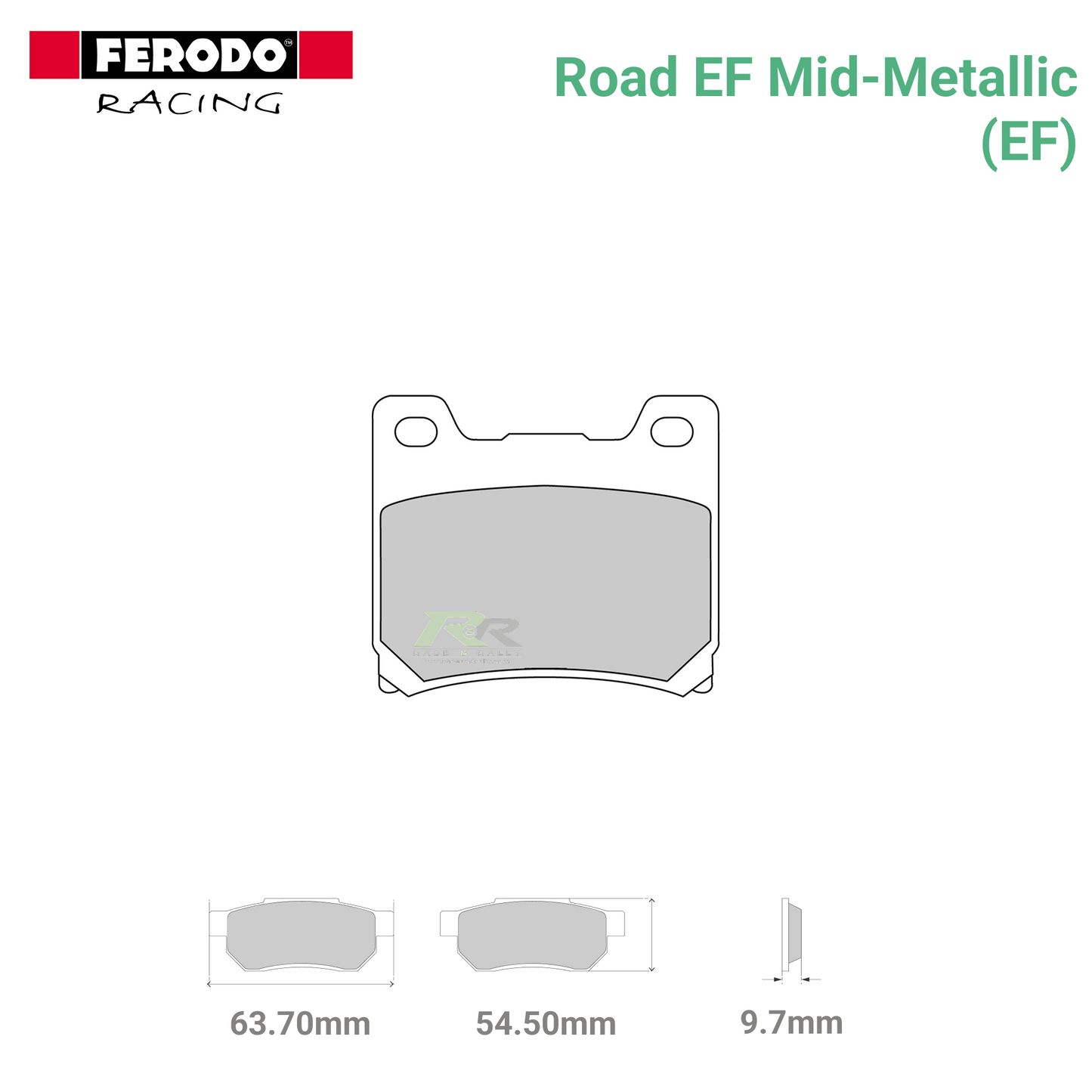 FDB337EF - (EF) - Road EF Mid-Metallic Motorcycle Brake Pads - Race and Rally