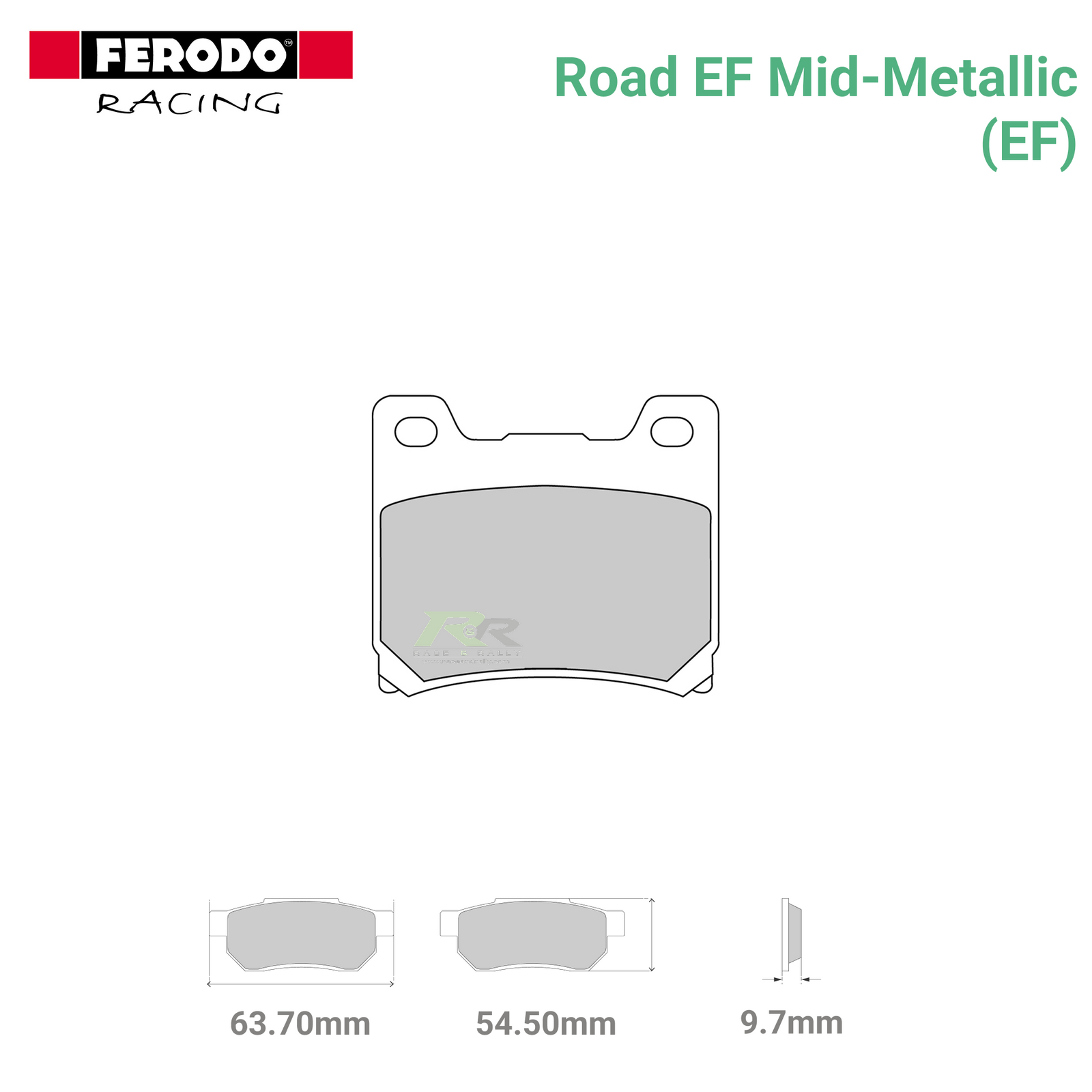 FDB337EF - (EF) - Road EF Mid-Metallic Motorcycle Brake Pads - Race and Rally