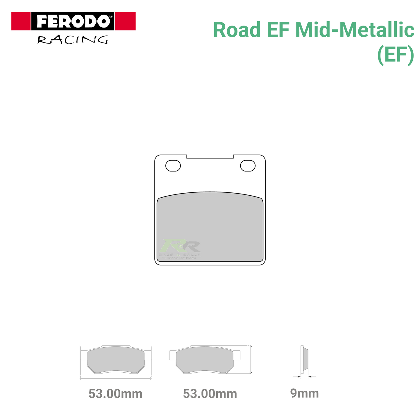 FDB338EF - (EF) - Road EF Mid-Metallic Motorcycle Brake Pads - Race and Rally