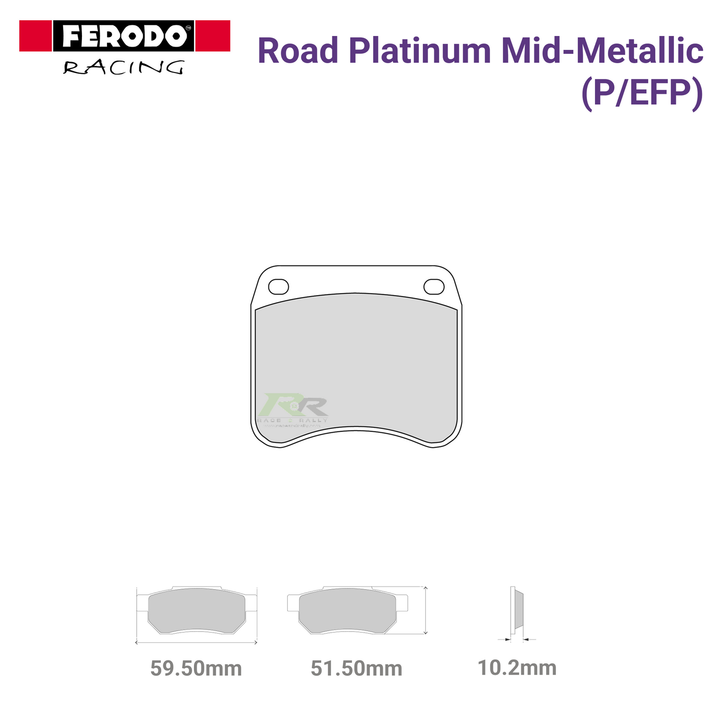 FDB342P - (P/EFP) - Road Platnium Mid-Metallic Motorcycle Brake Pads