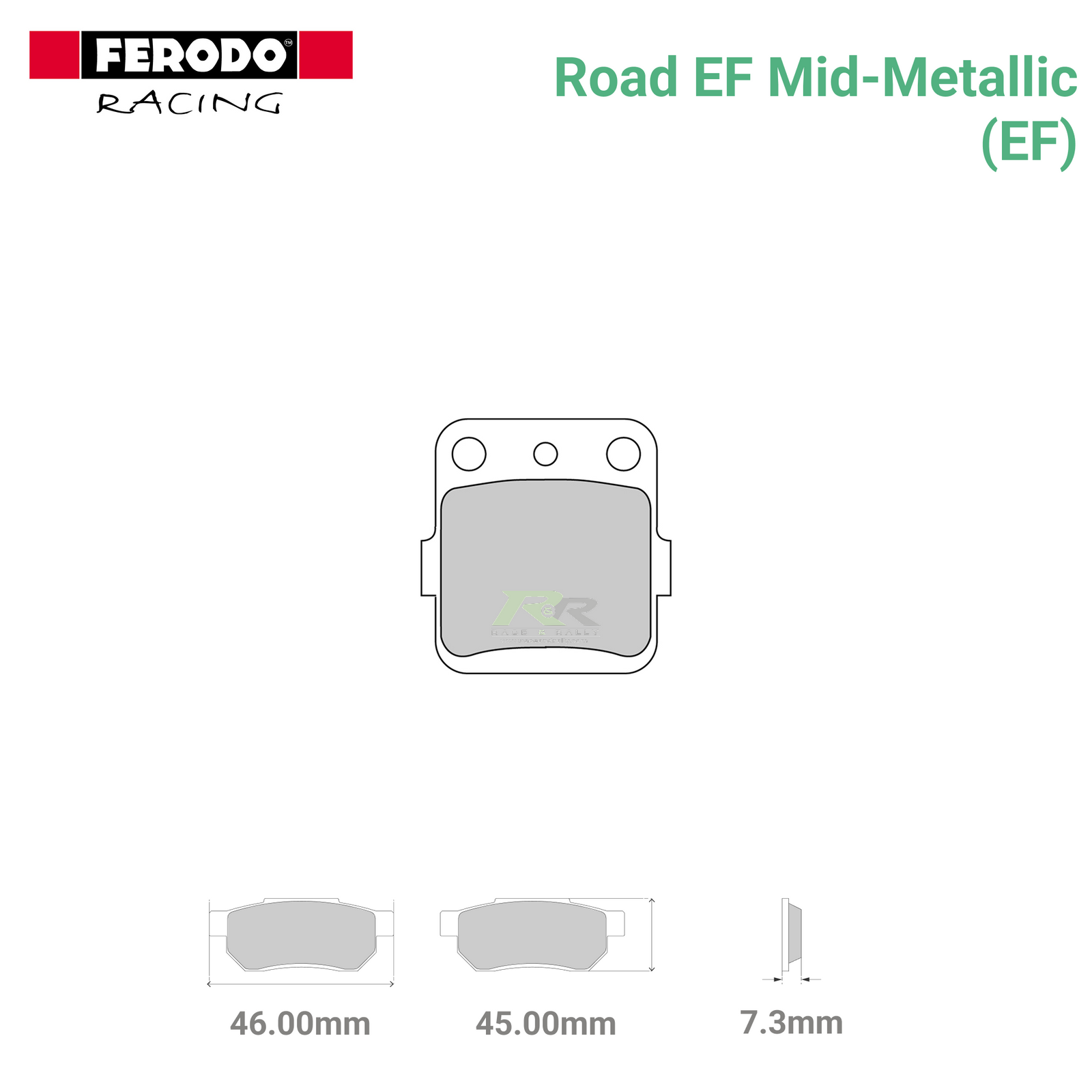 FDB381EF - (EF) - Road EF Mid-Metallic Motorcycle Brake Pads - Race and Rally