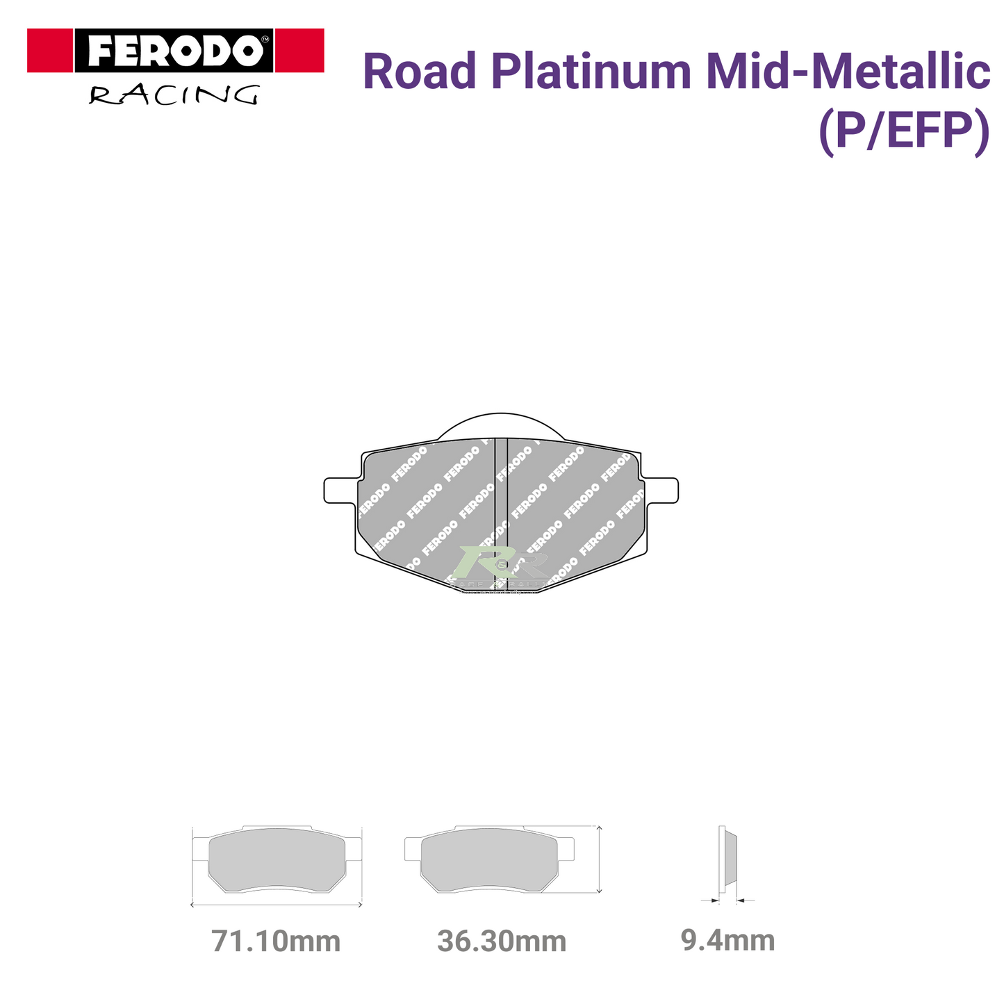 FDB383P - (P/EFP) - Road Platnium Mid-Metallic Motorcycle Brake Pads