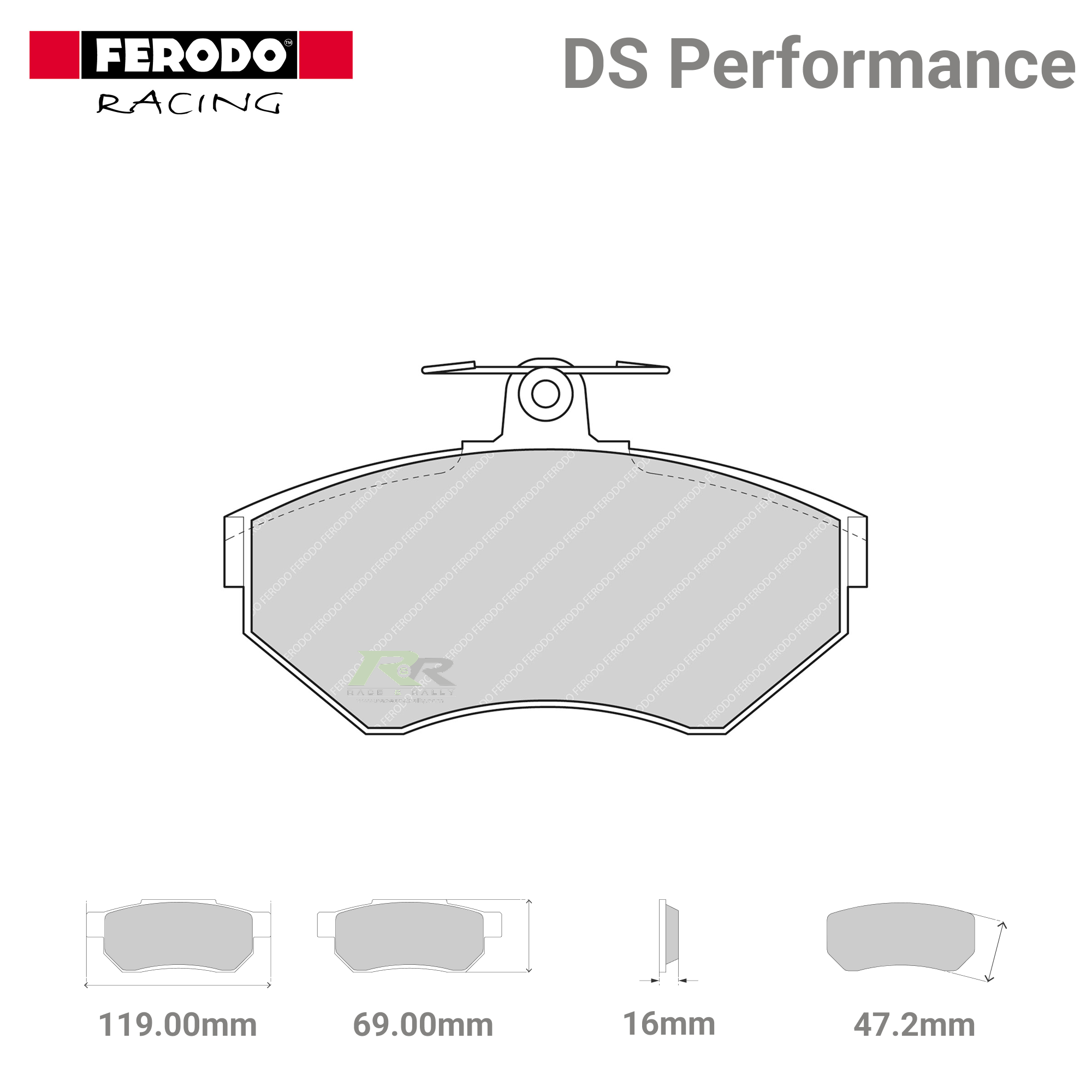 FDS1312 Ferodo High Performance Brake Pads - Race and Rally