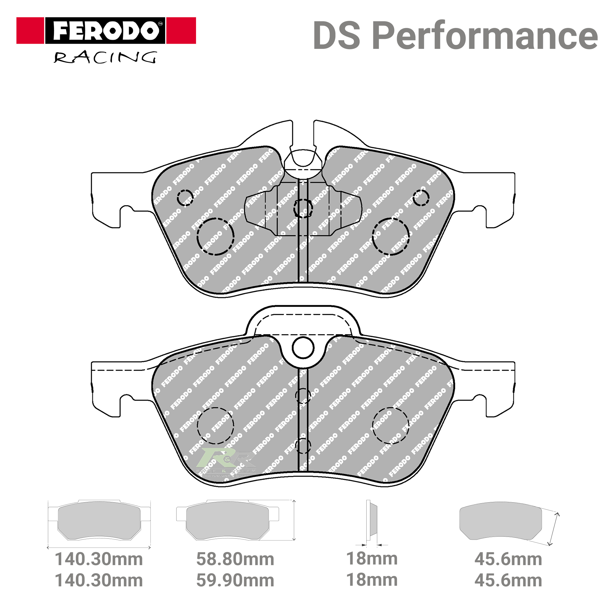 FDS1499 Ferodo High Performance Brake Pads - Race and Rally