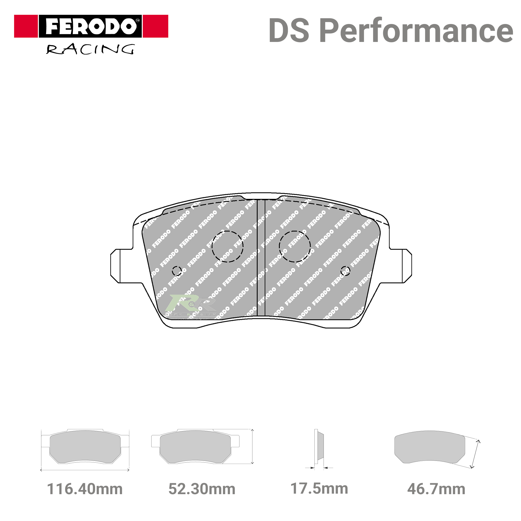 FDS1617 Ferodo High Performance Brake Pads - Race and Rally