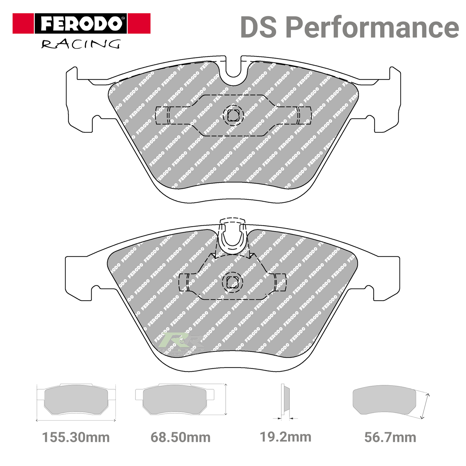 FDS1628 Ferodo High Performance Brake Pads - Race and Rally