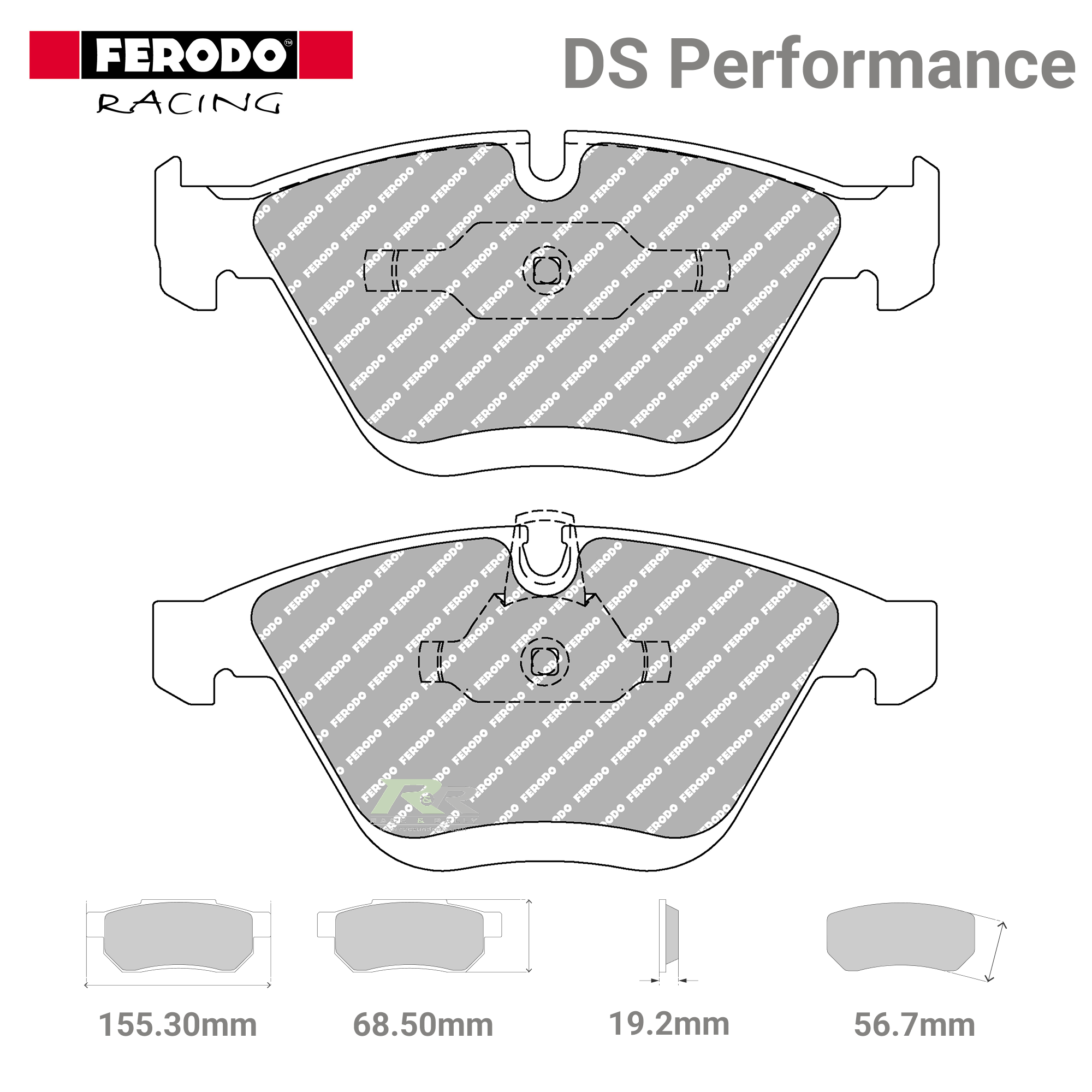 FDS1628 Ferodo High Performance Brake Pads - Race and Rally