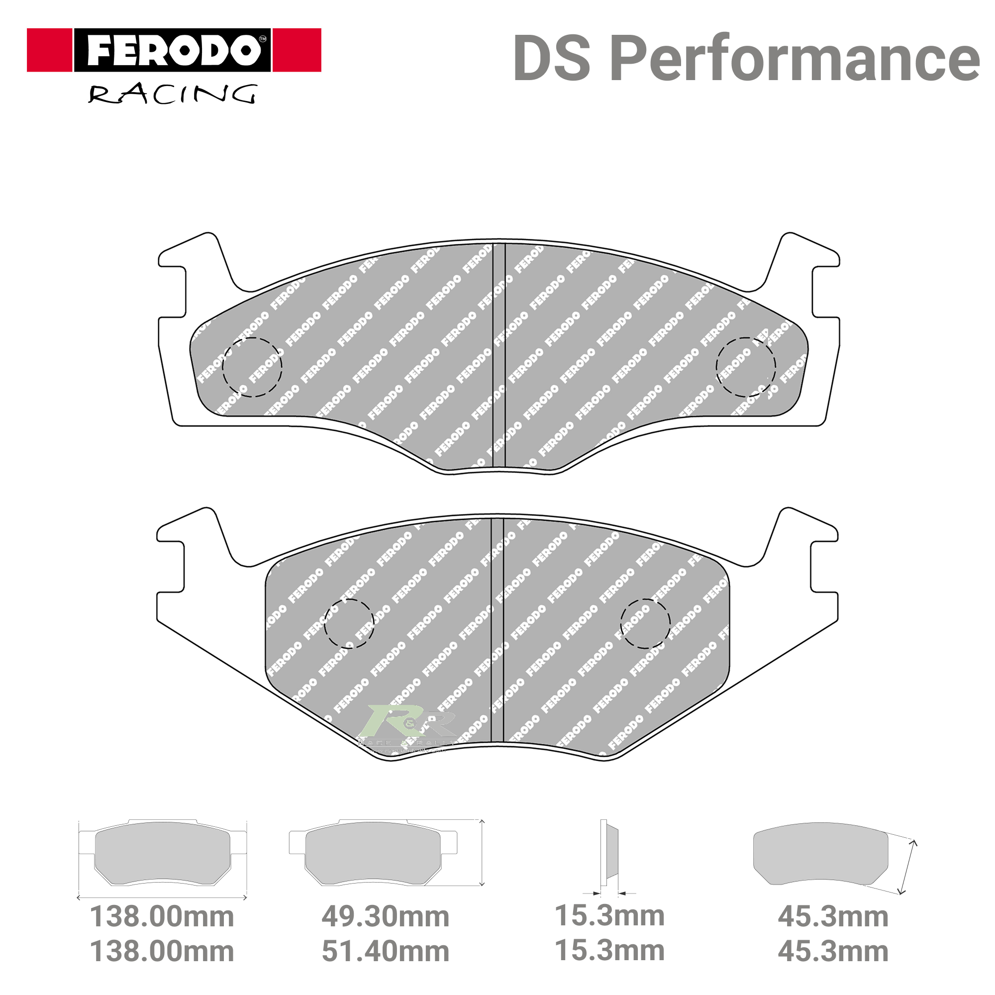 FDS392 Ferodo High Performance Brake Pads - Race and Rally